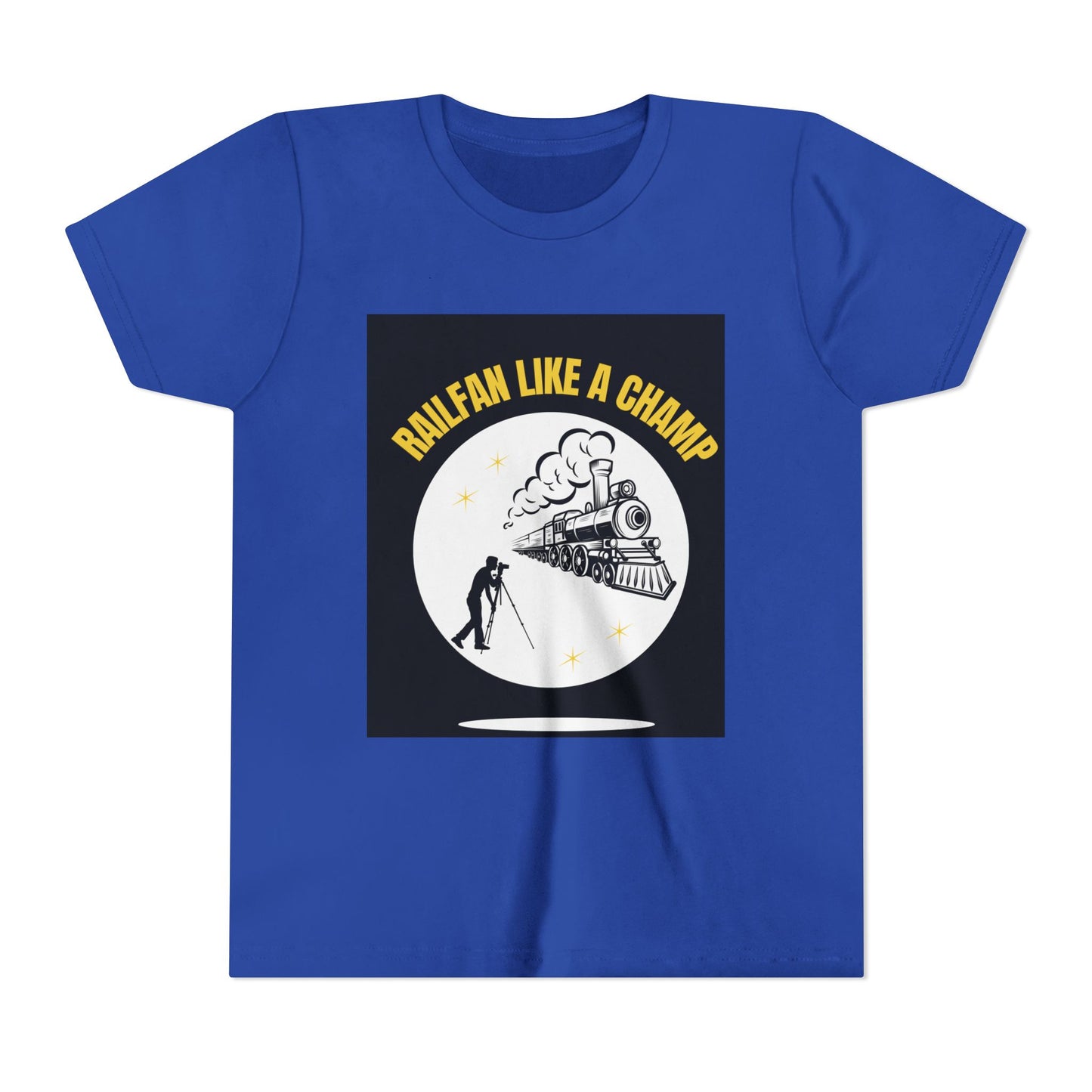 Kids Train Lover T-Shirt | Classic Railway Graphic Youth Railfan Tee