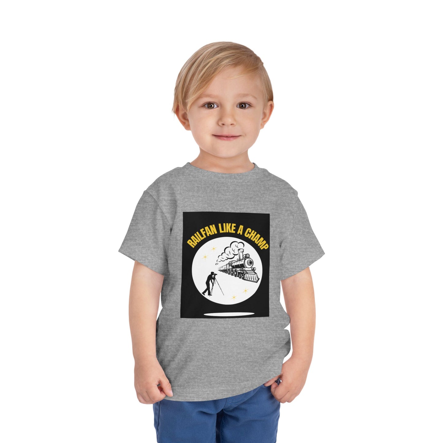Toddler Train Lover T-Shirt | Classic Railway Graphic Train Tee (2T–5T)