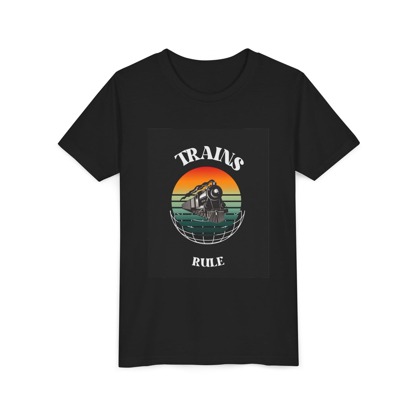 Kids Train Lover T-Shirt | Retro Train Enthusiast Vintage Railfan Youth Tee