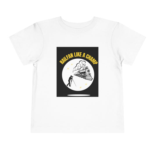 Toddler Train Lover T-Shirt | Classic Railway Graphic Train Tee (2T–5T)