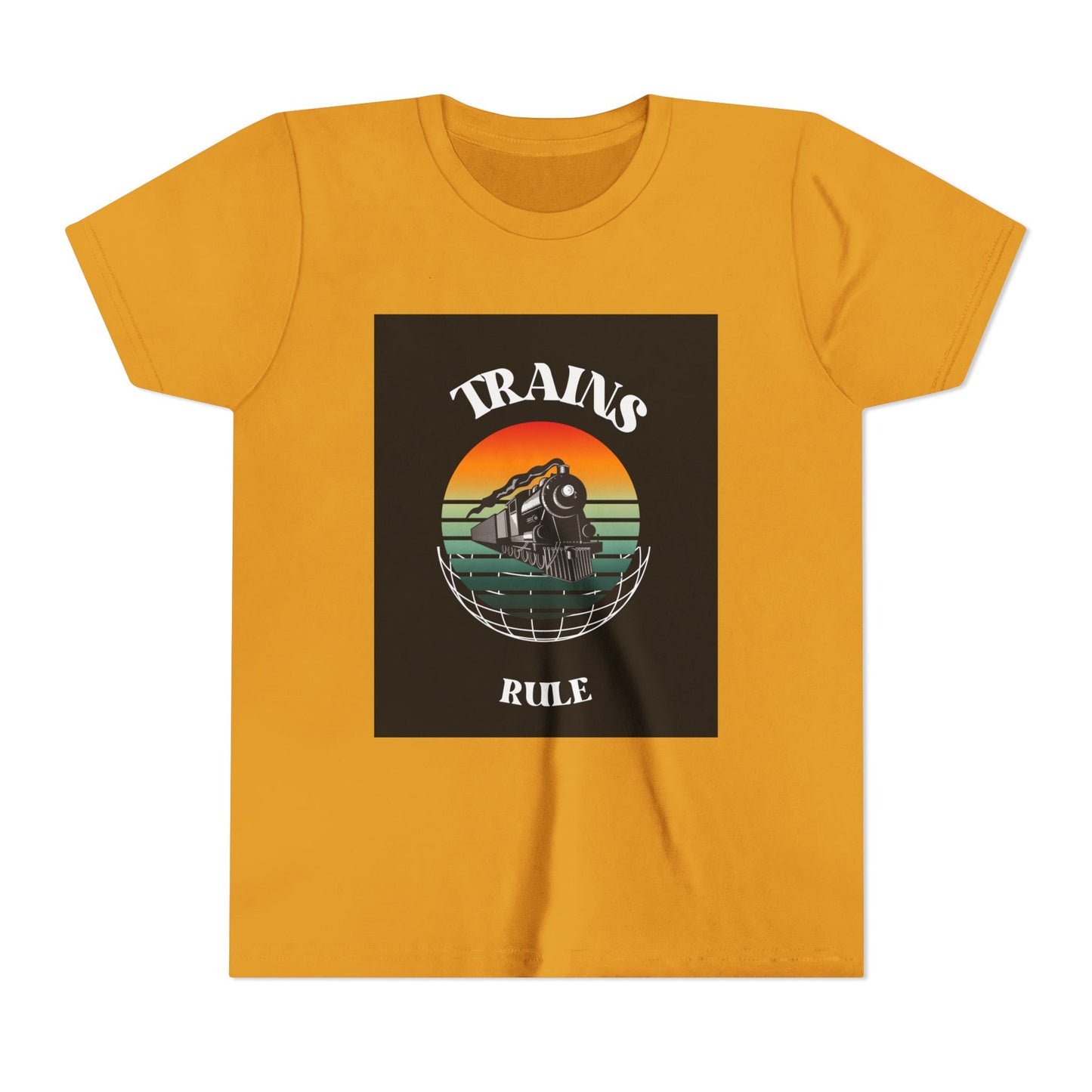 Kids Train Lover T-Shirt | Retro Train Enthusiast Vintage Railfan Youth Tee