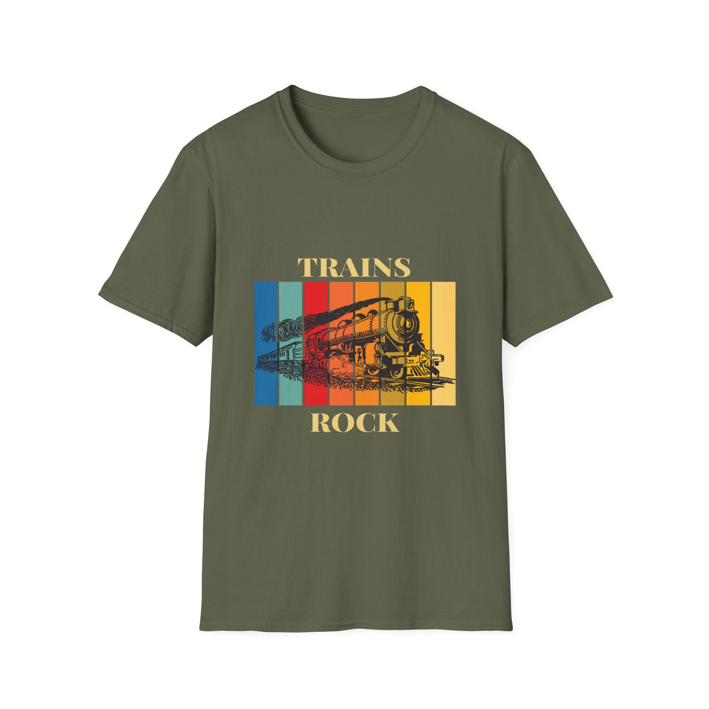 Trains Rock – Train Lover Graphic T-Shirt