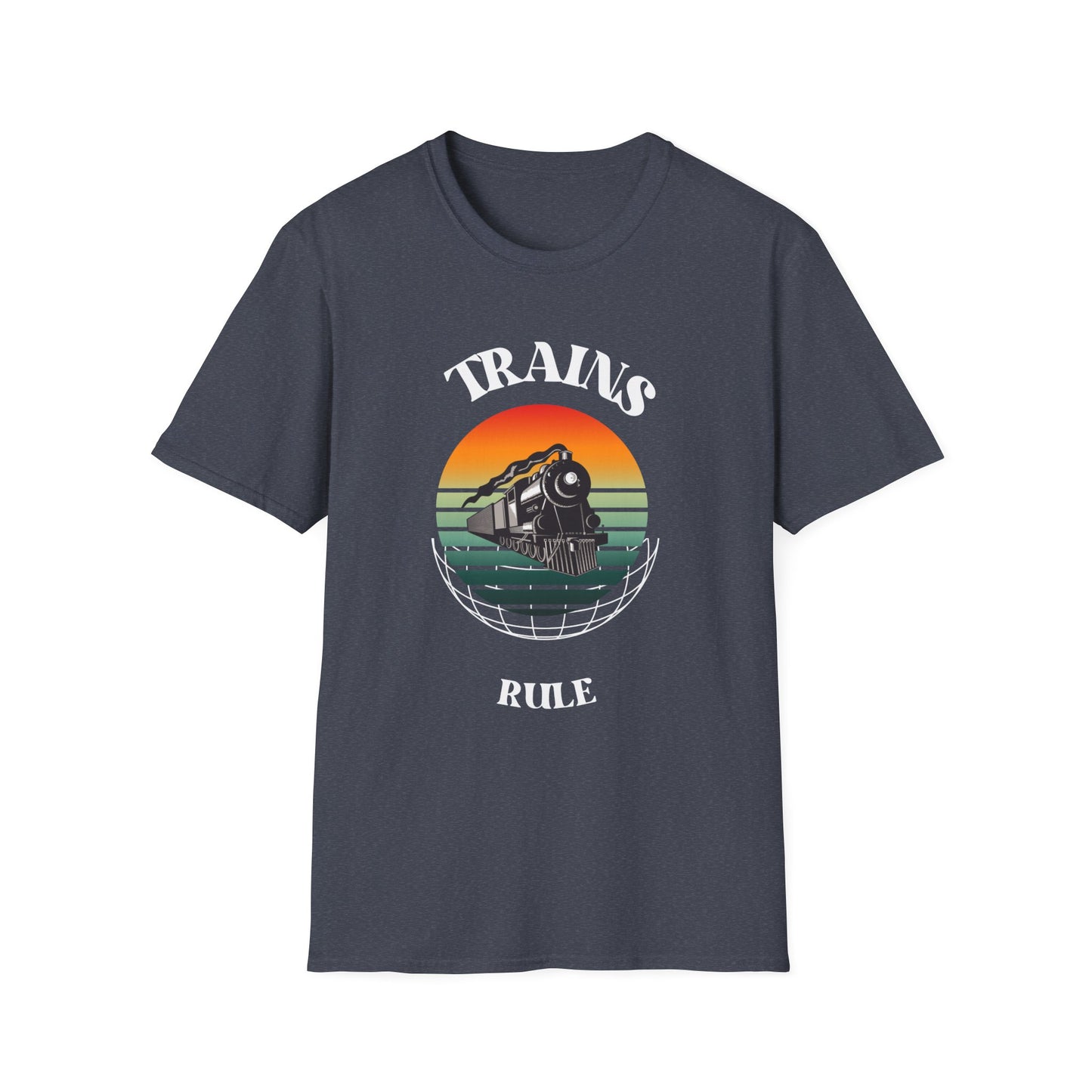 Retro Train Enthusiast T-Shirt, Vintage Train Graphic Tee