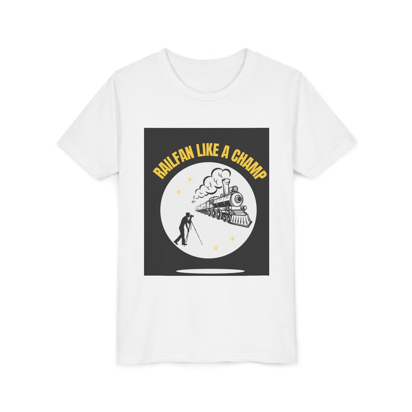 Kids Train Lover T-Shirt | Classic Railway Graphic Youth Railfan Tee