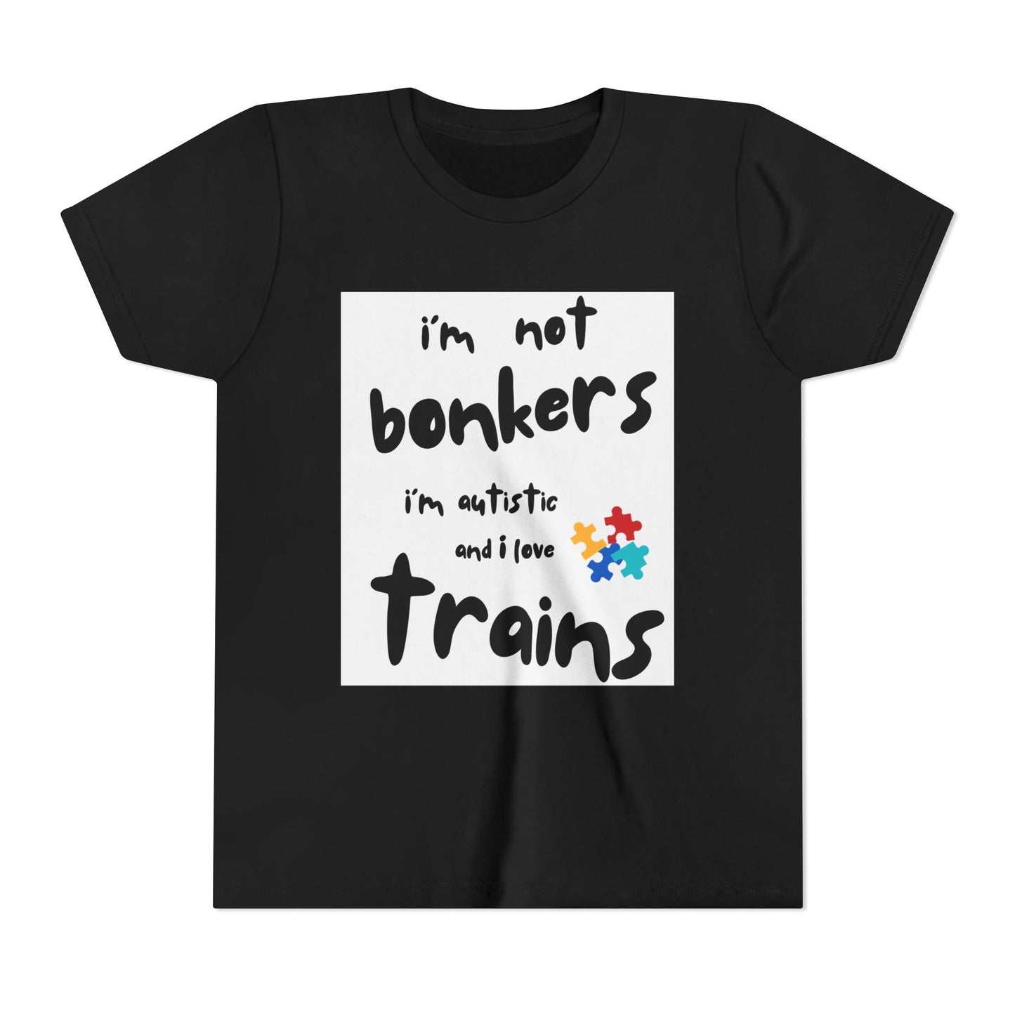Autism Acceptance Kids Train Lover T-Shirt | Youth Special Interest Tee
