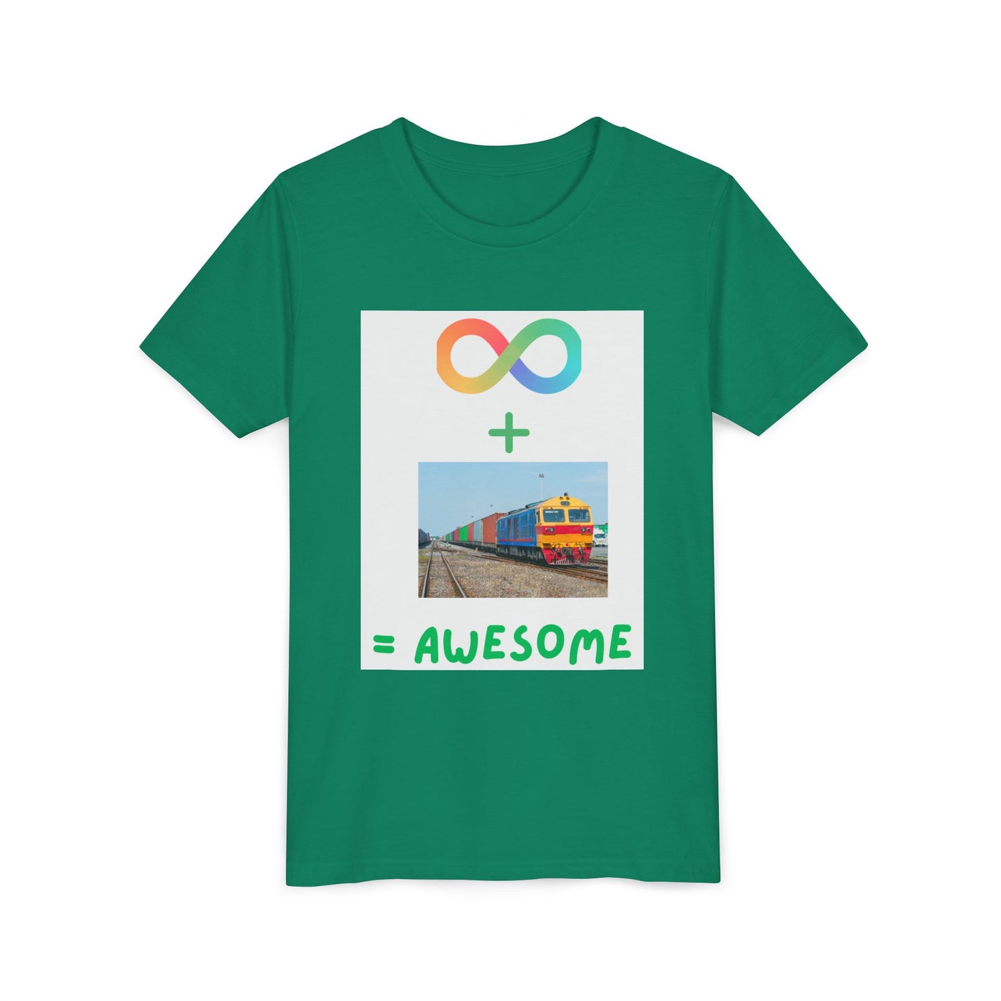 Autism Acceptance Kids Train Lover T-Shirt | Youth Special Interest Tee