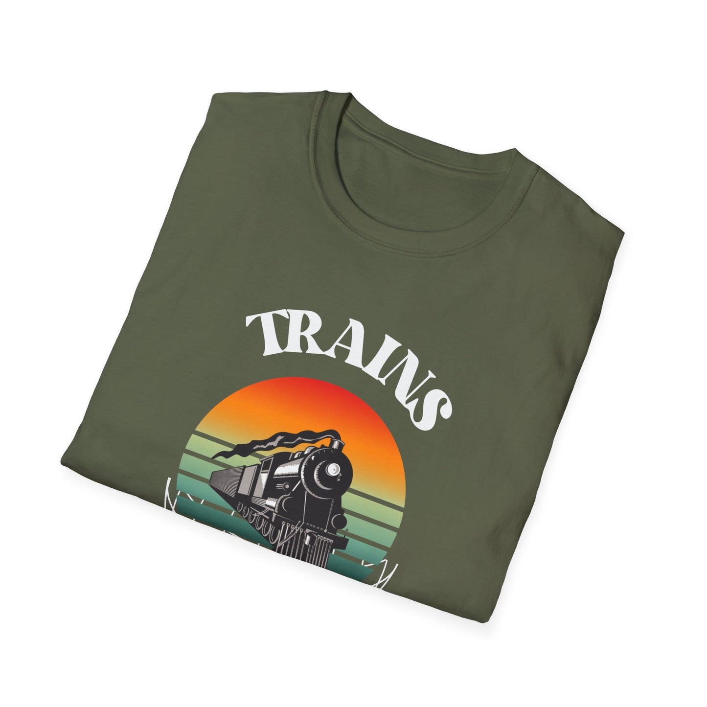 Retro Train Enthusiast T-Shirt, Vintage Train Graphic Tee