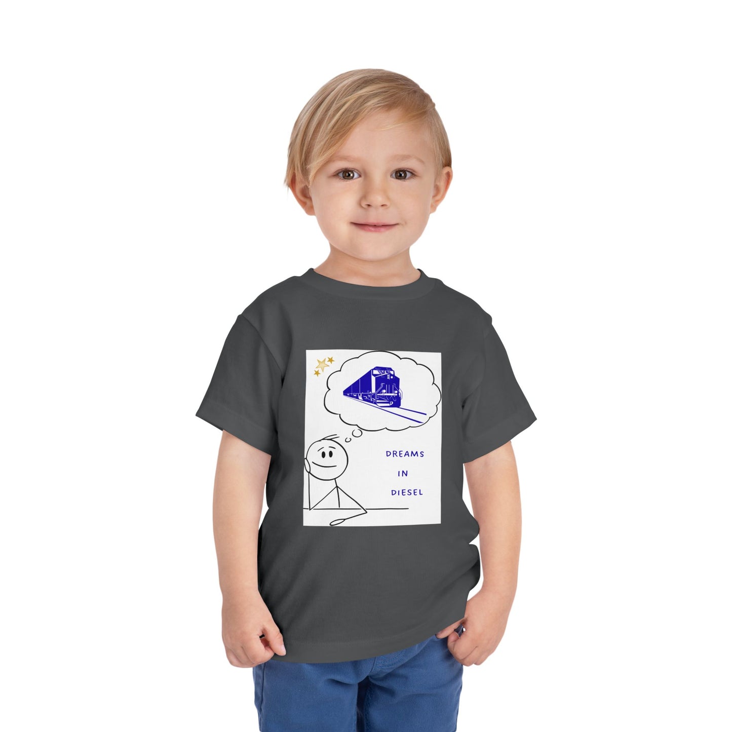 Toddler Freight Train T-Shirt | Dream in Diesel Train Lover Tee (2T–5T)