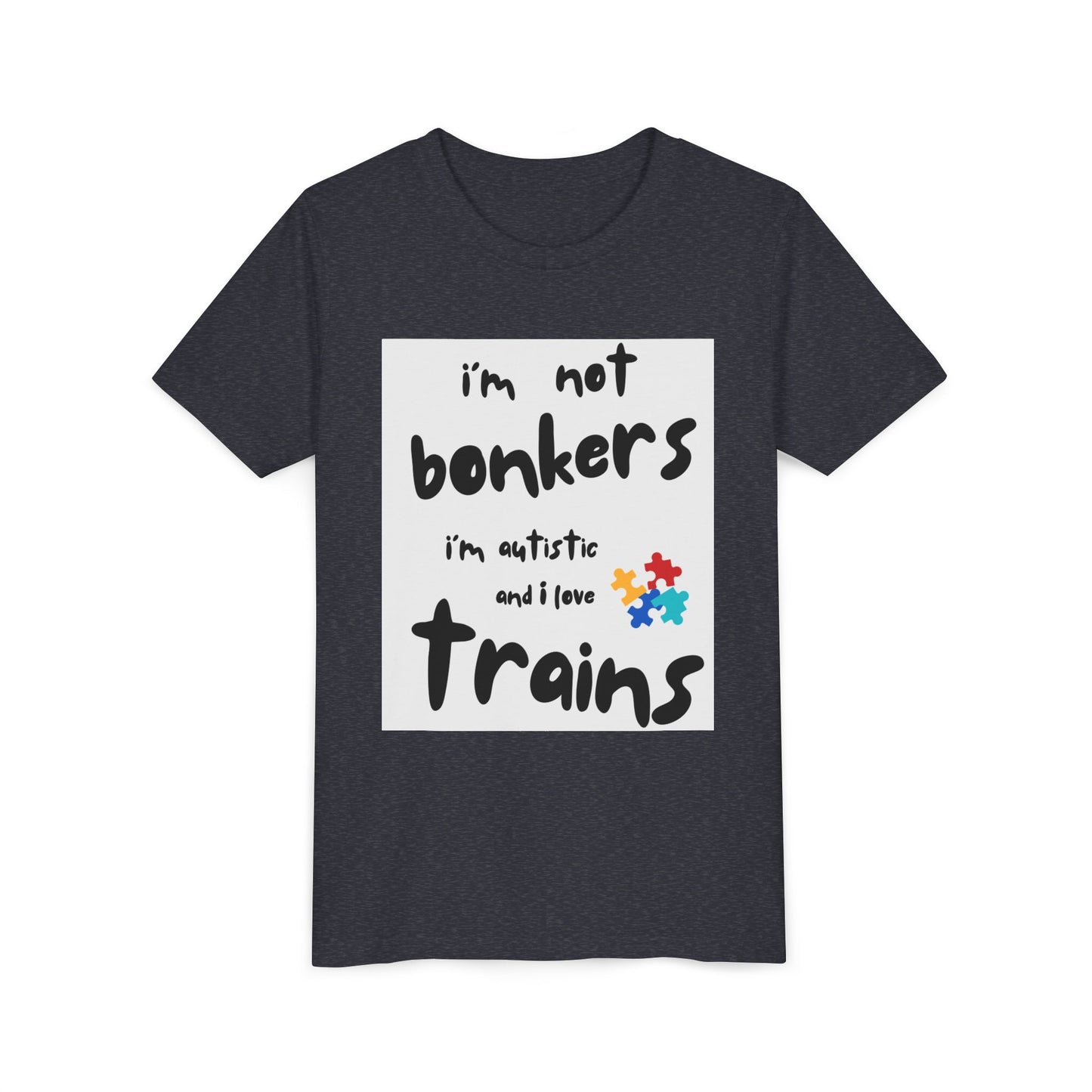 Autism Acceptance Kids Train Lover T-Shirt | Youth Special Interest Tee