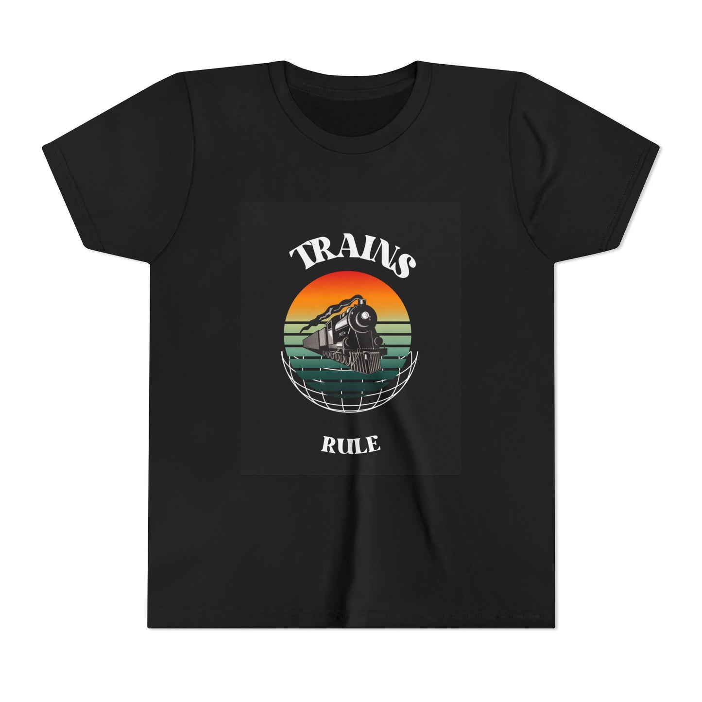 Kids Train Lover T-Shirt | Retro Train Enthusiast Vintage Railfan Youth Tee