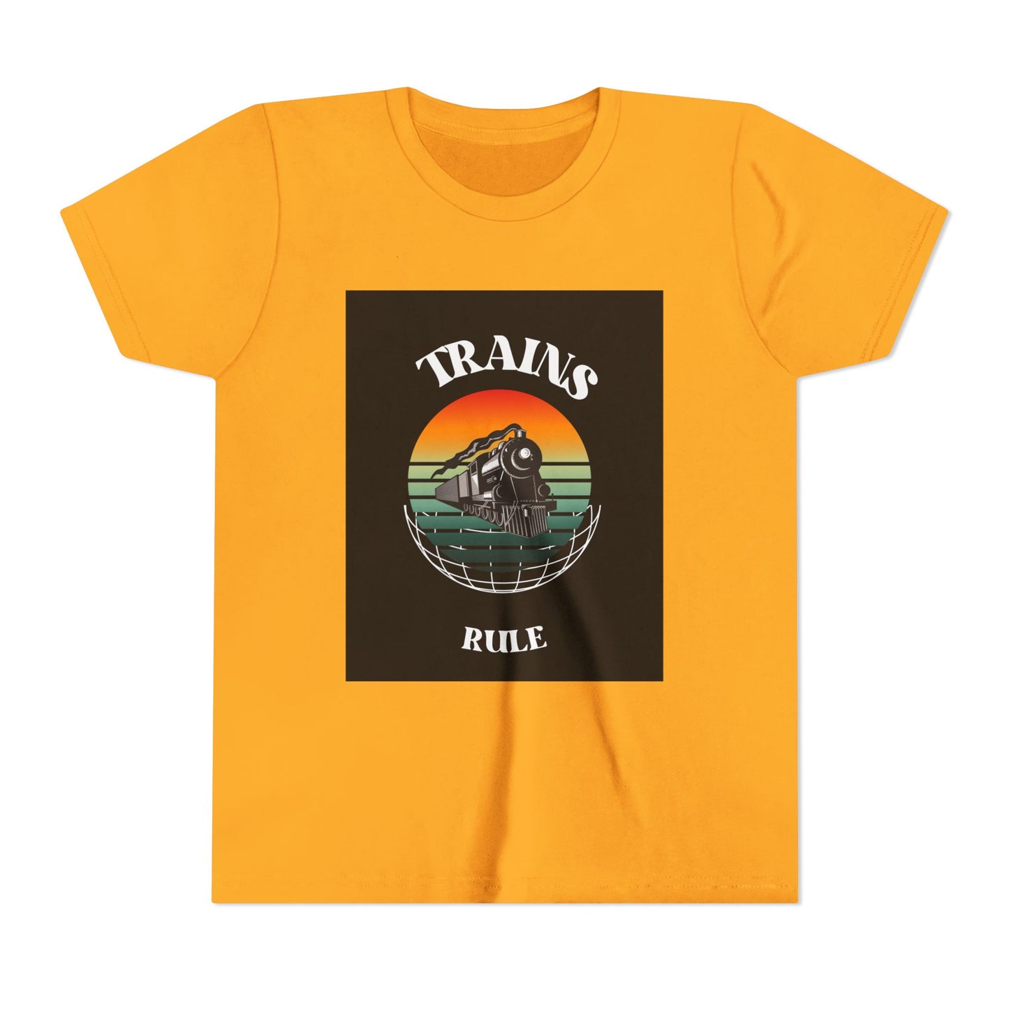 Kids Train Lover T-Shirt | Retro Train Enthusiast Vintage Railfan Youth Tee