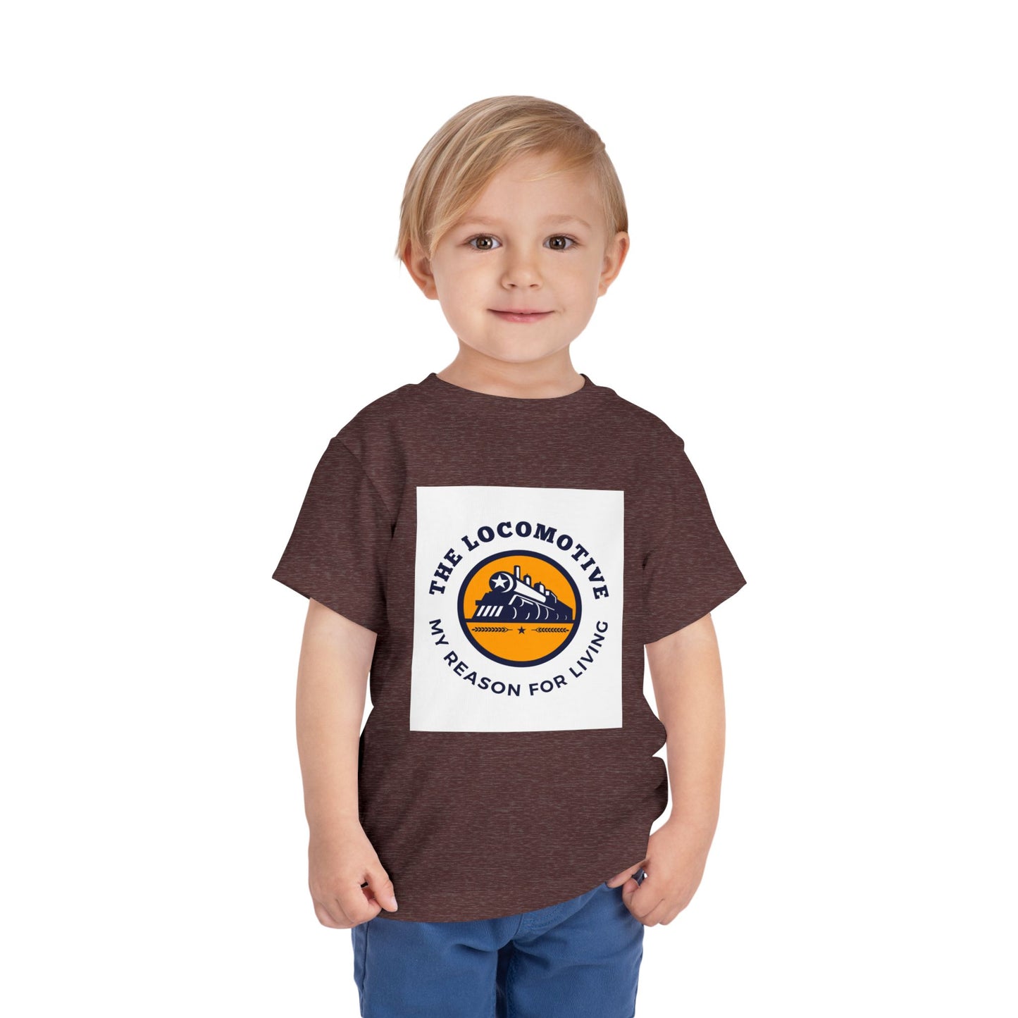 Toddler Train Lover T-Shirt | Trains Are My Happy Place Train Graphic Tee (2T–5T)