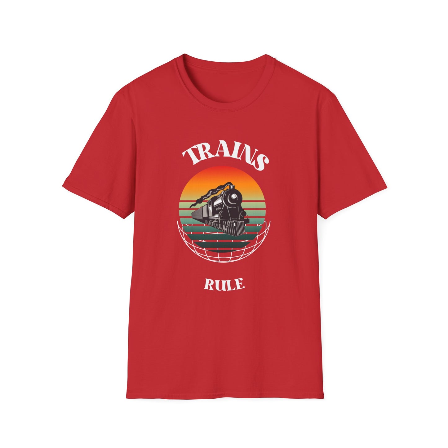 Retro Train Enthusiast T-Shirt, Vintage Train Graphic Tee