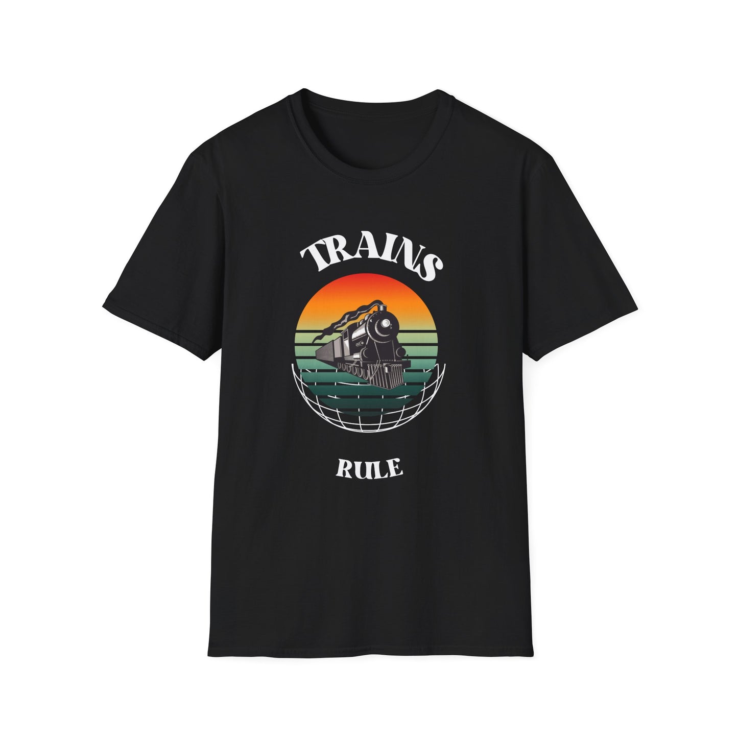 Retro Train Enthusiast T-Shirt, Vintage Train Graphic Tee