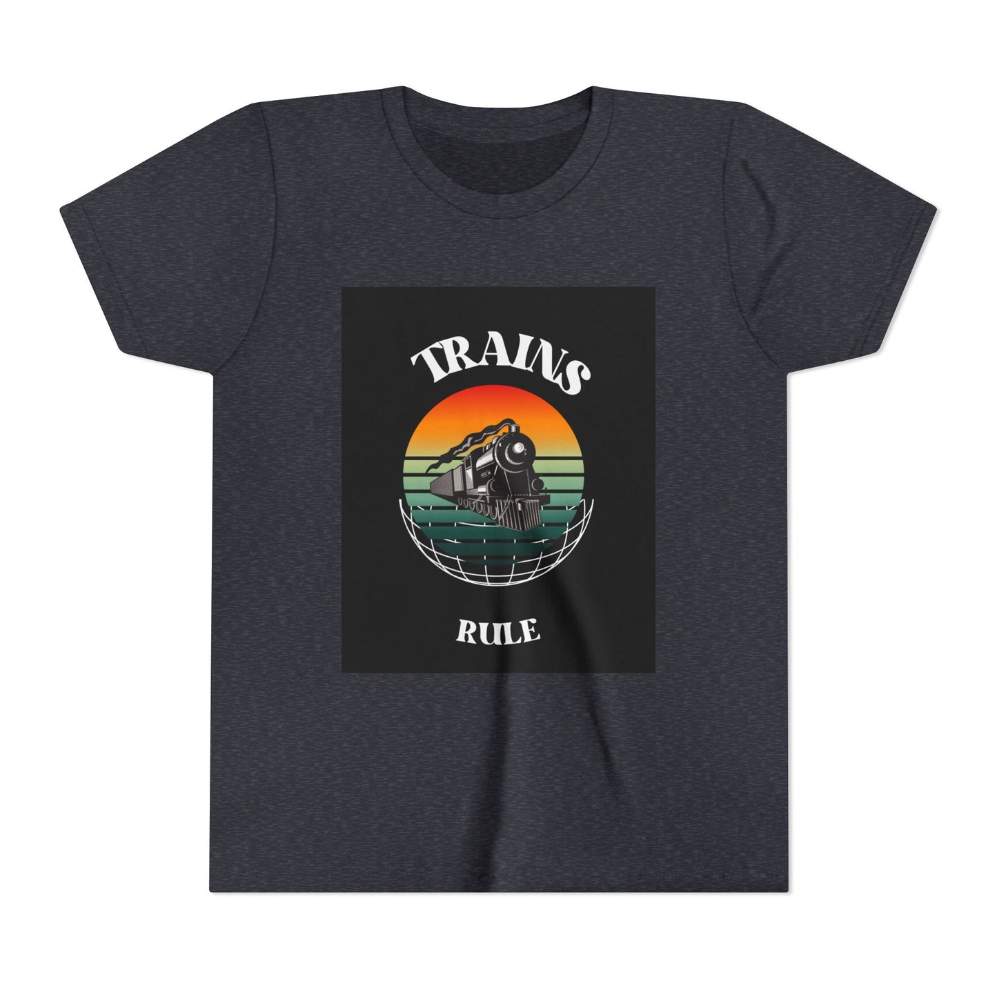 Kids Train Lover T-Shirt | Retro Train Enthusiast Vintage Railfan Youth Tee