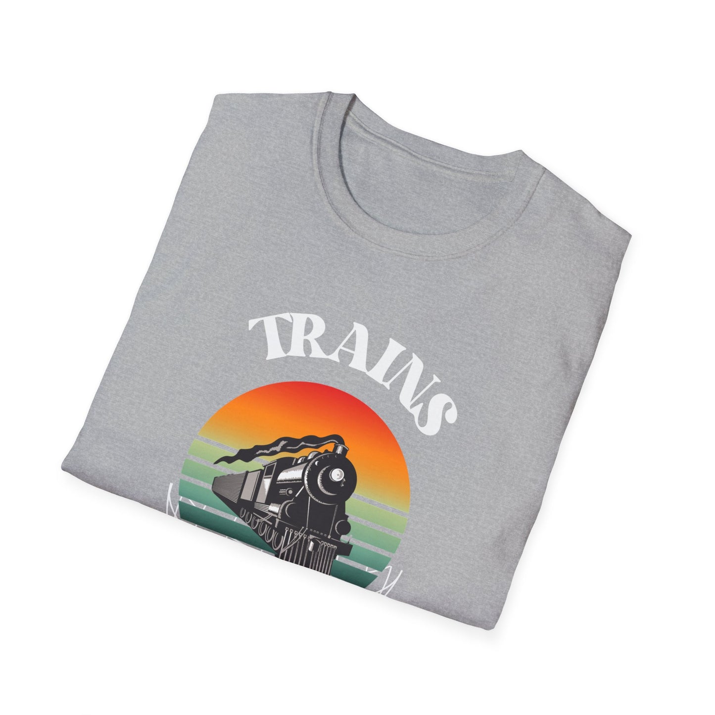 Retro Train Enthusiast T-Shirt, Vintage Train Graphic Tee