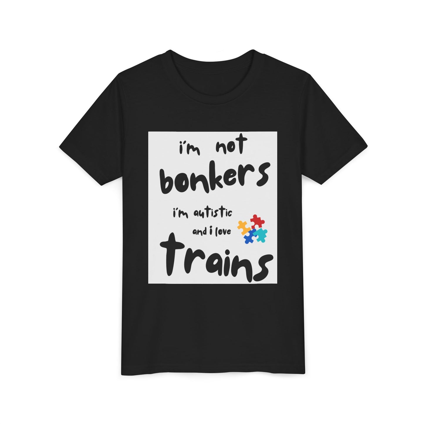 Autism Acceptance Kids Train Lover T-Shirt | Youth Special Interest Tee