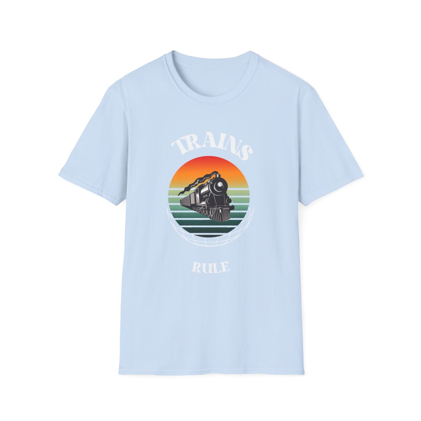 Retro Train Enthusiast T-Shirt, Vintage Train Graphic Tee