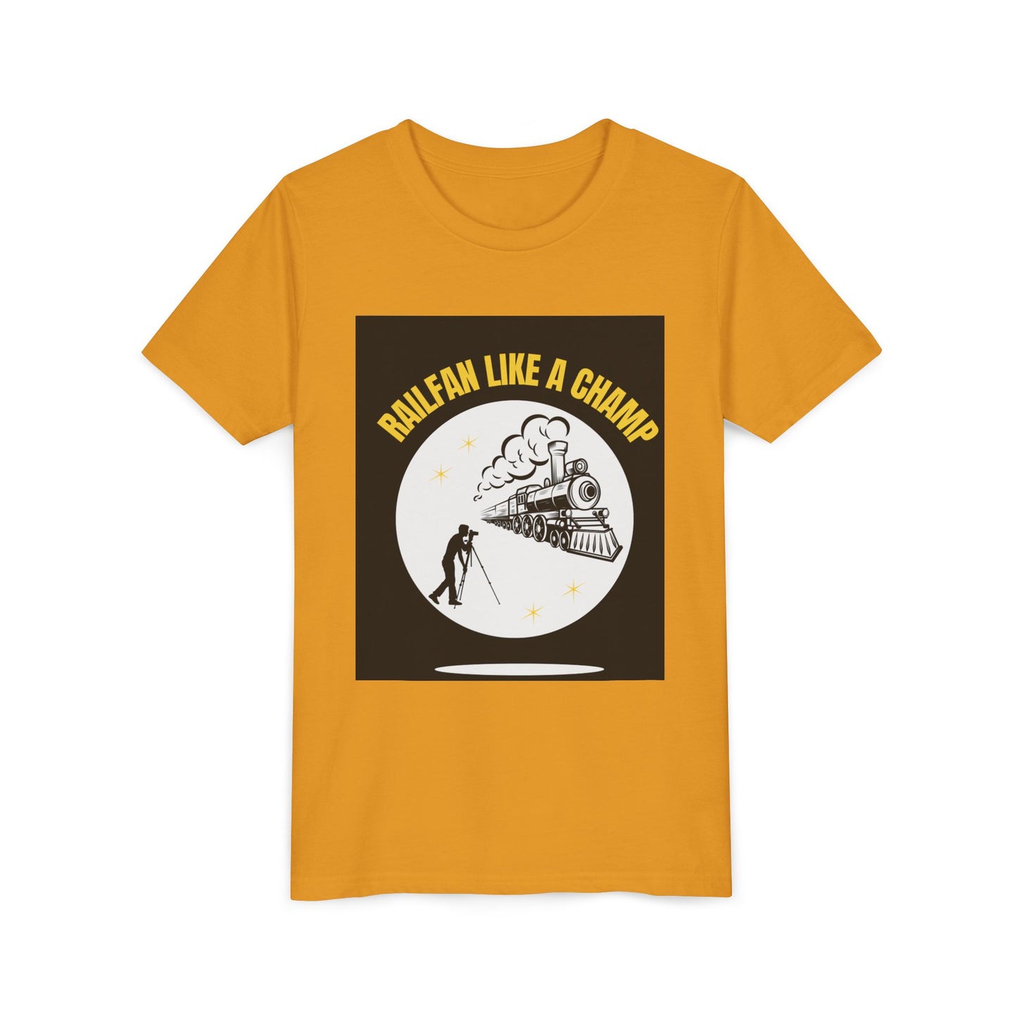 Kids Train Lover T-Shirt | Classic Railway Graphic Youth Railfan Tee
