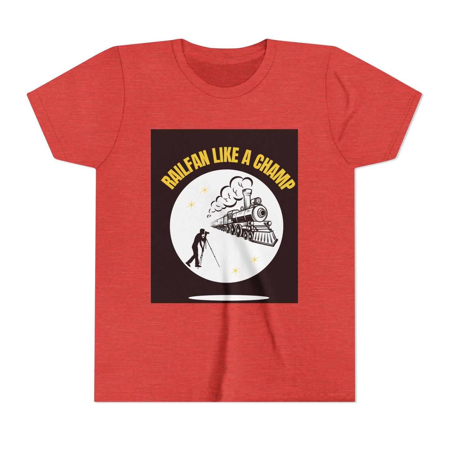 Kids Train Lover T-Shirt | Classic Railway Graphic Youth Railfan Tee