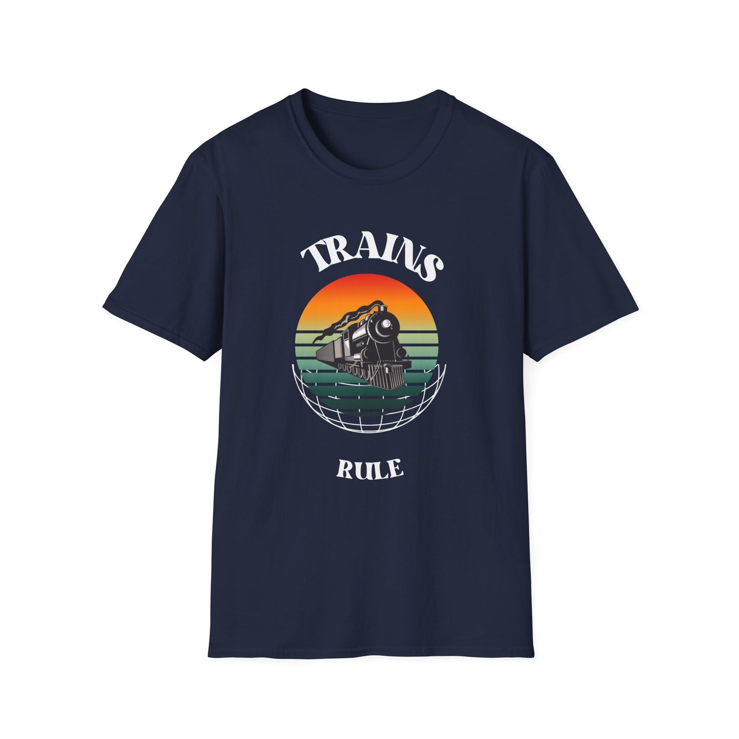 Retro Train Enthusiast T-Shirt, Vintage Train Graphic Tee