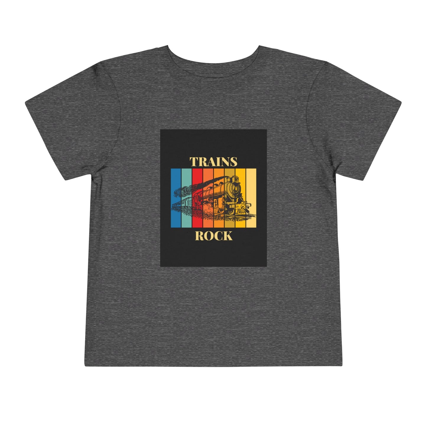 Toddler Train Lover T-Shirt | Trains Rock Train Graphic Tee (2T-5T)