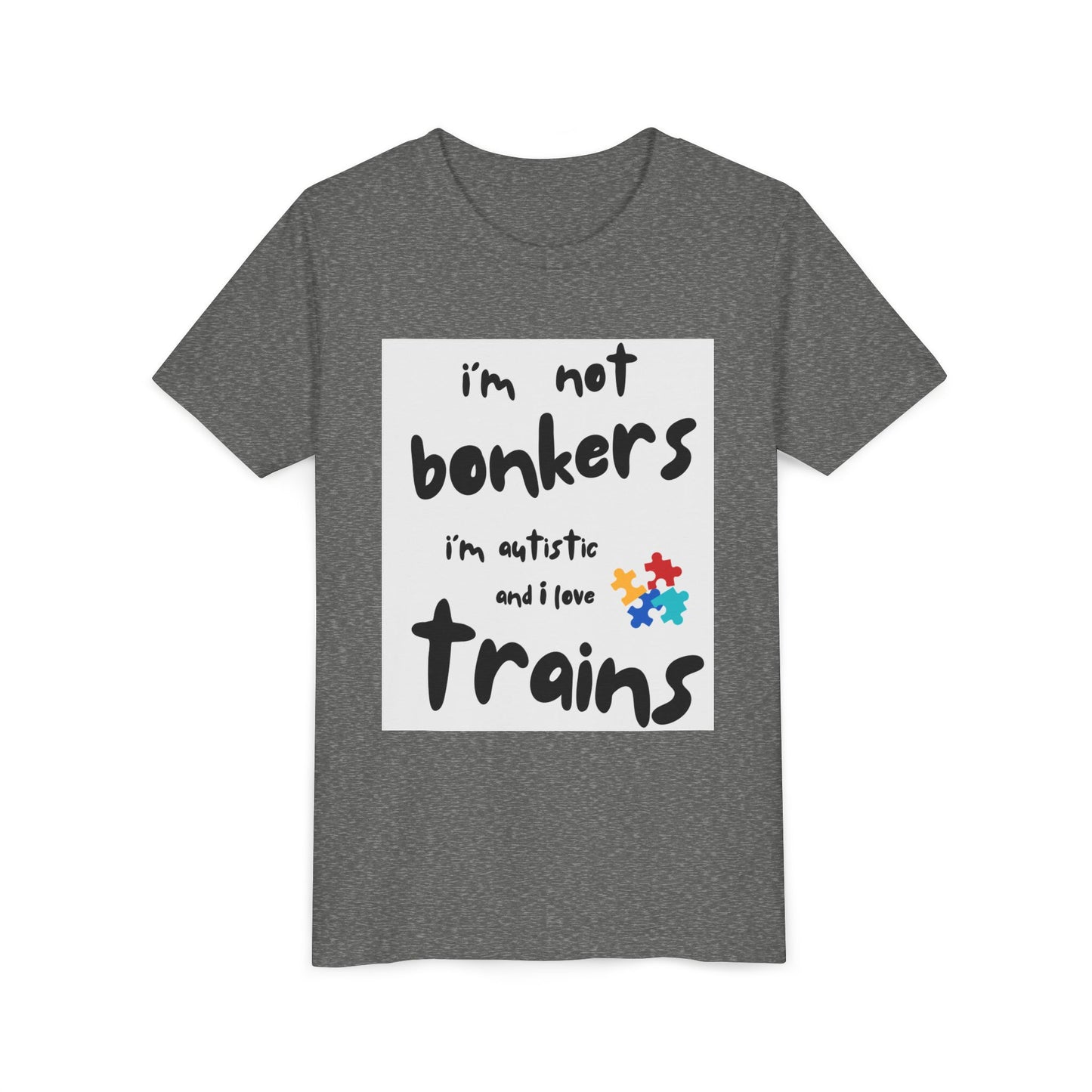 Autism Acceptance Kids Train Lover T-Shirt | Youth Special Interest Tee