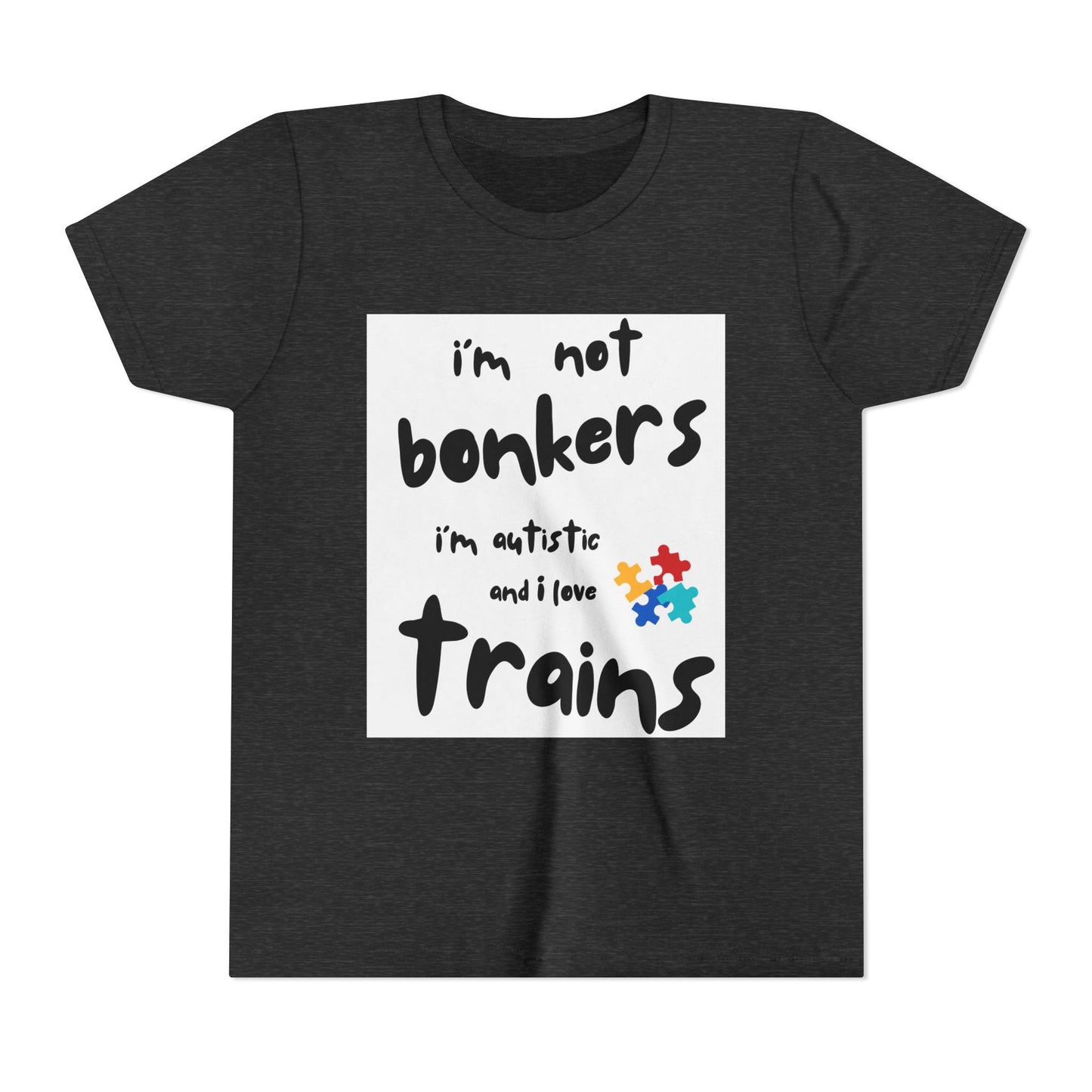 Autism Acceptance Kids Train Lover T-Shirt | Youth Special Interest Tee