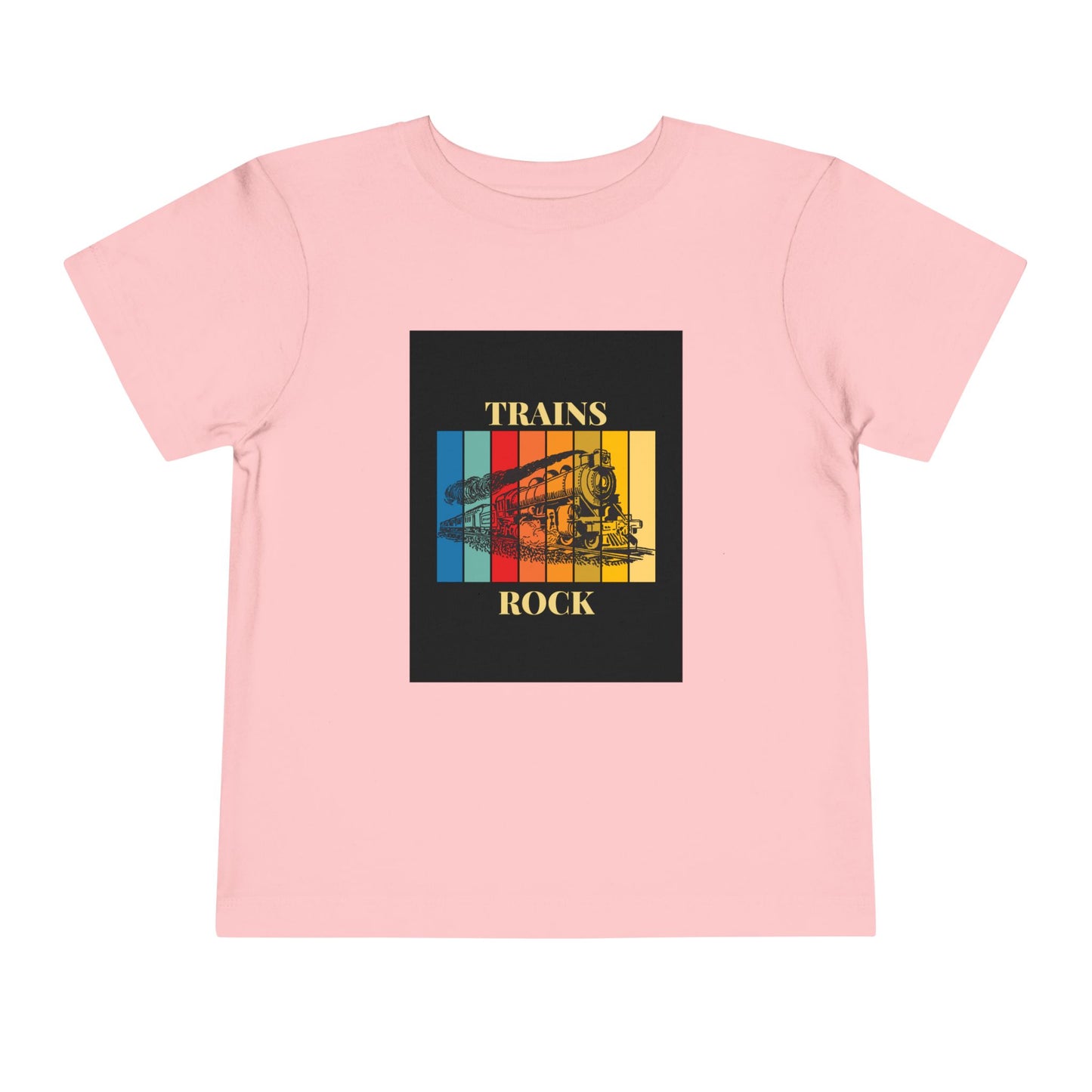 Toddler Train Lover T-Shirt | Trains Rock Train Graphic Tee (2T-5T)