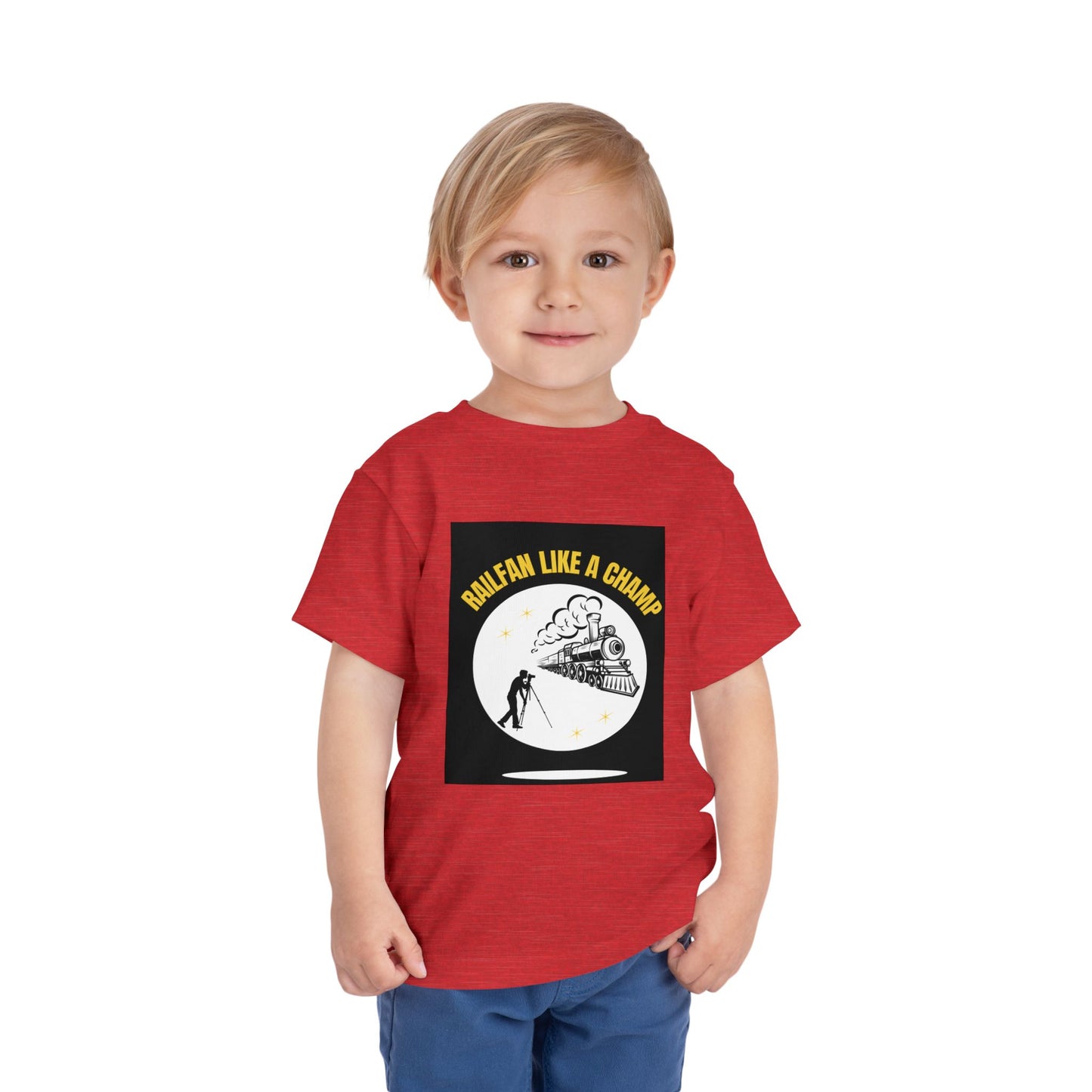 Toddler Train Lover T-Shirt | Classic Railway Graphic Train Tee (2T–5T)