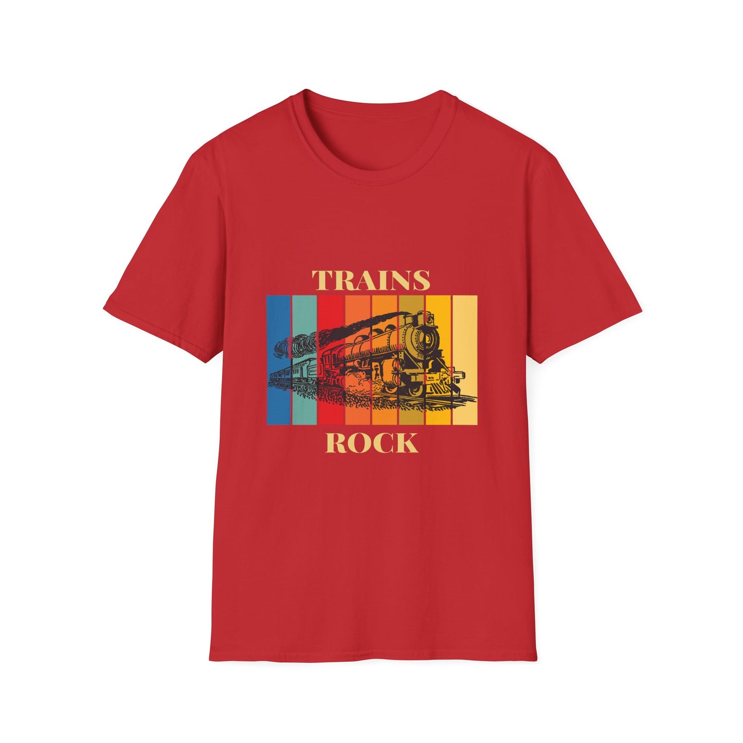 Trains Rock – Train Lover Graphic T-Shirt
