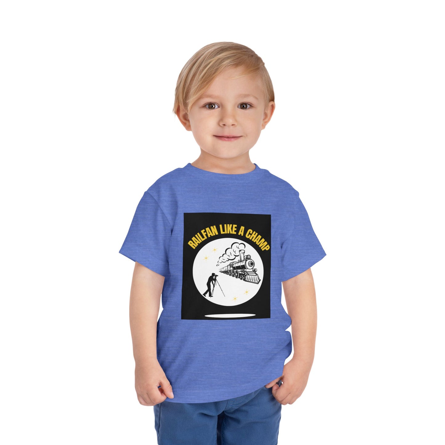 Toddler Train Lover T-Shirt | Classic Railway Graphic Train Tee (2T–5T)