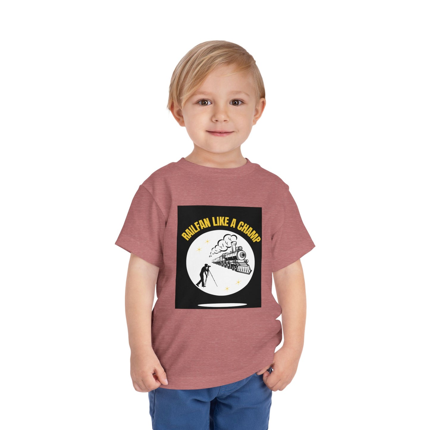 Toddler Train Lover T-Shirt | Classic Railway Graphic Train Tee (2T–5T)