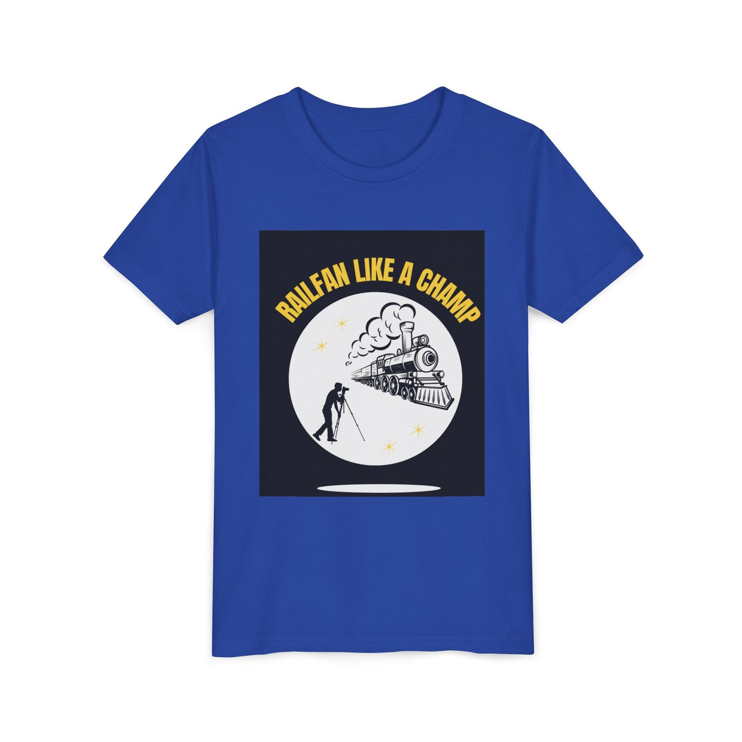 Kids Train Lover T-Shirt | Classic Railway Graphic Youth Railfan Tee