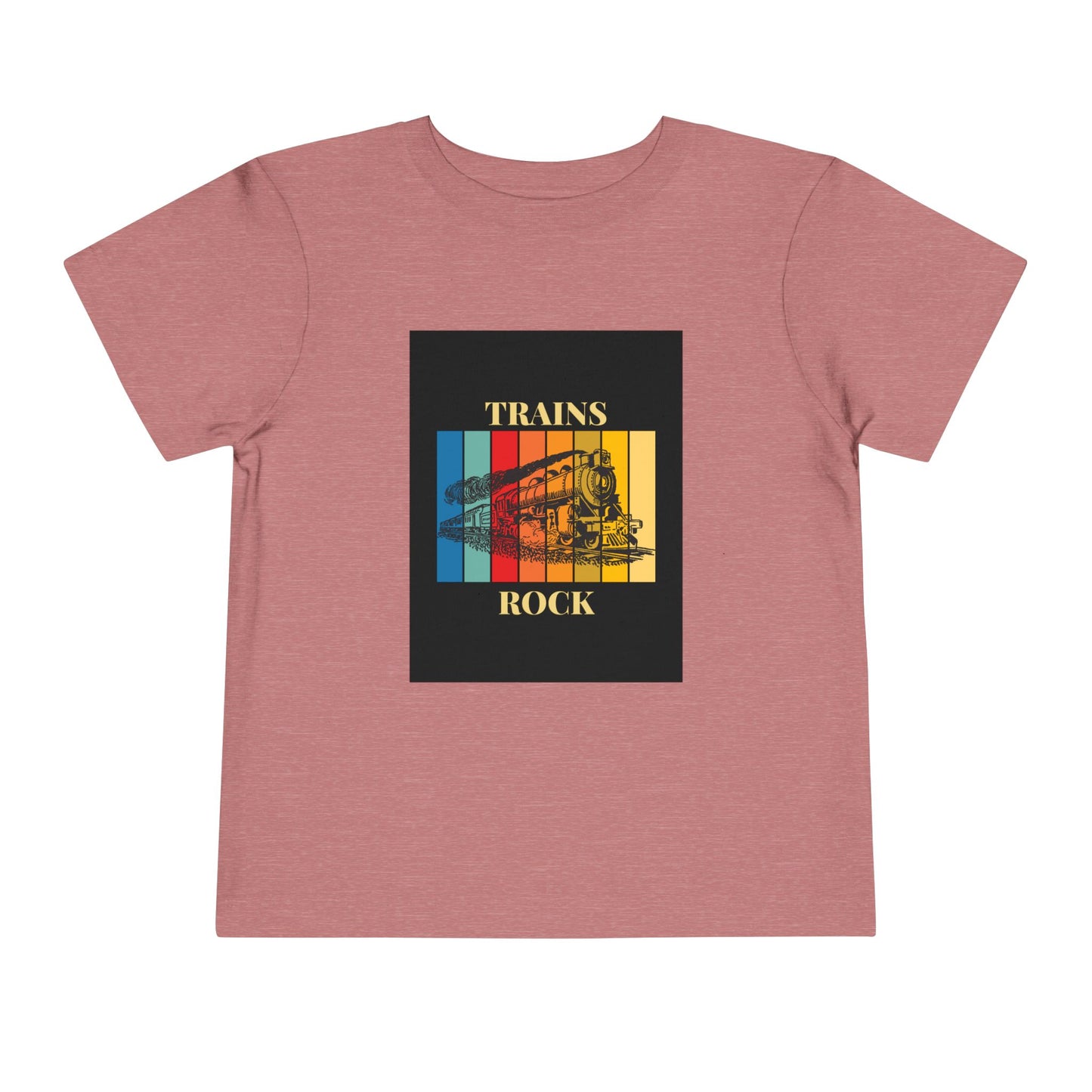Toddler Train Lover T-Shirt | Trains Rock Train Graphic Tee (2T-5T)