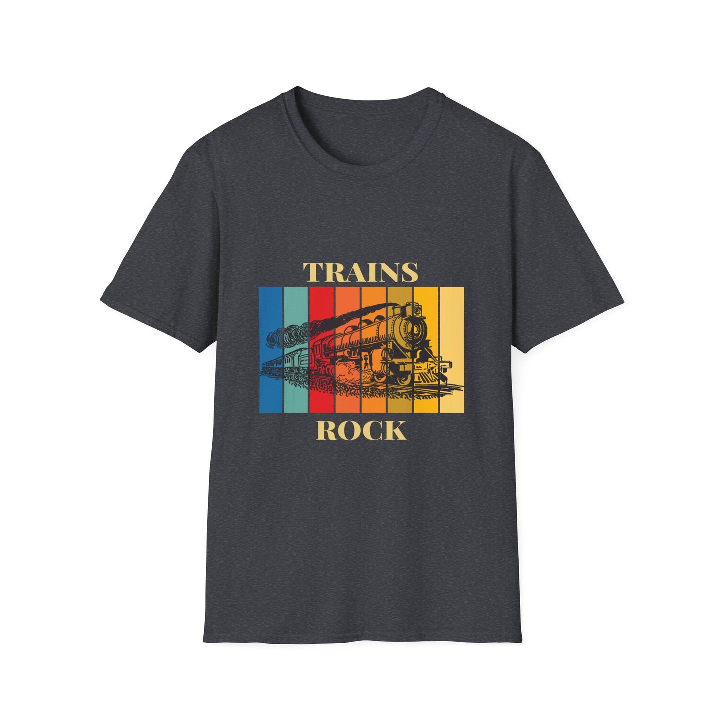 Trains Rock – Train Lover Graphic T-Shirt