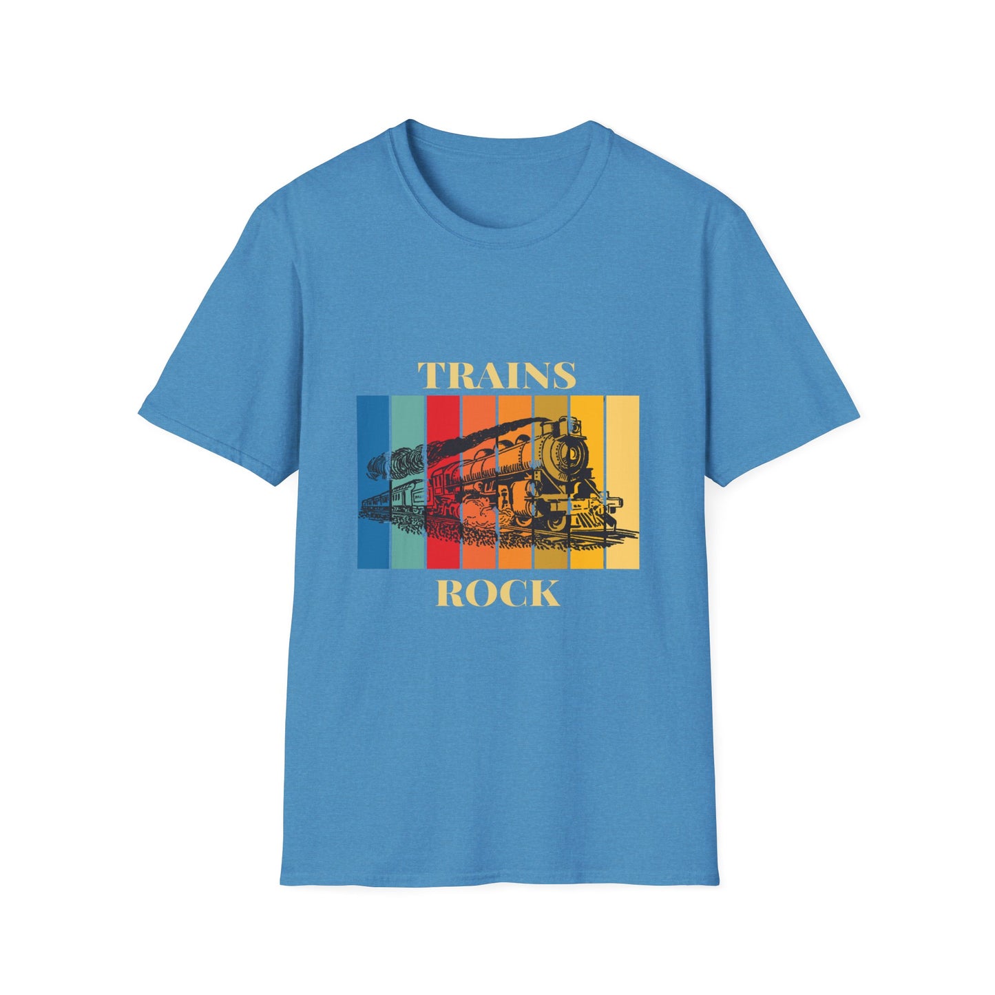 Trains Rock – Train Lover Graphic T-Shirt