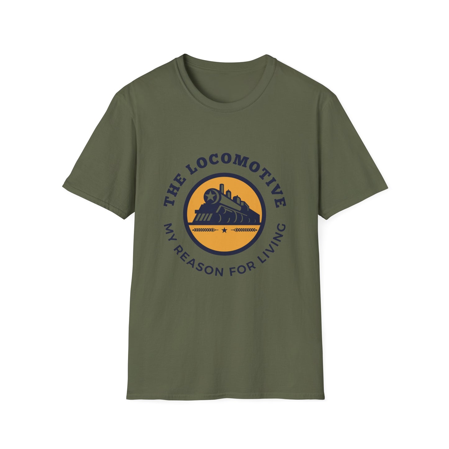 Trains Are My Happy Place – Train Lover Graphic T-Shirt