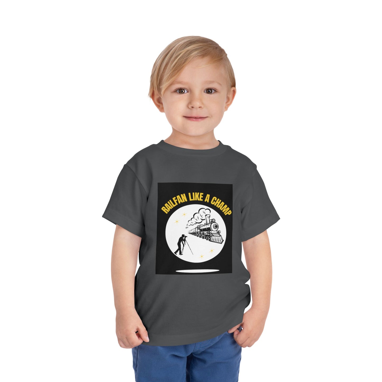 Toddler Train Lover T-Shirt | Classic Railway Graphic Train Tee (2T–5T)