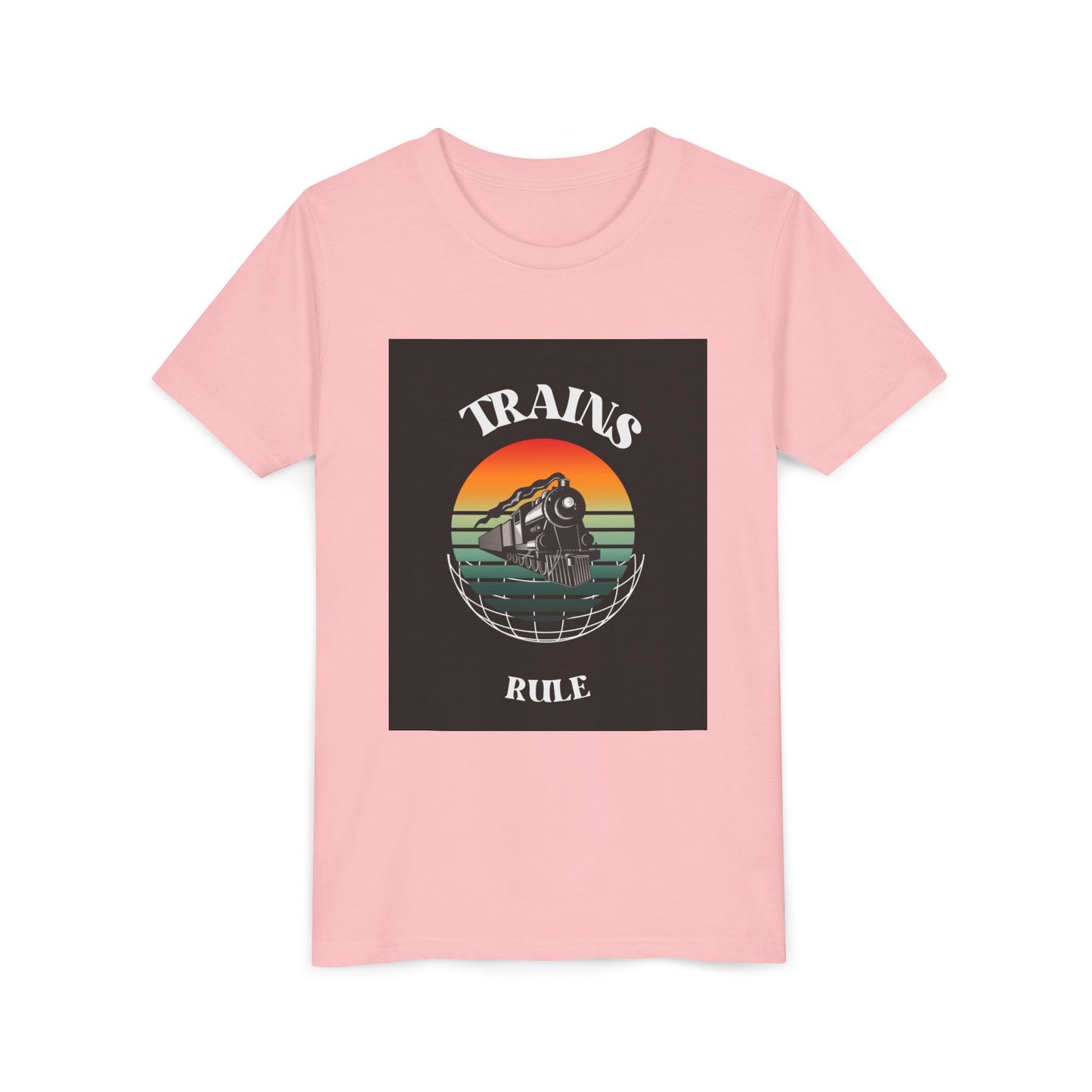 Kids Train Lover T-Shirt | Retro Train Enthusiast Vintage Railfan Youth Tee