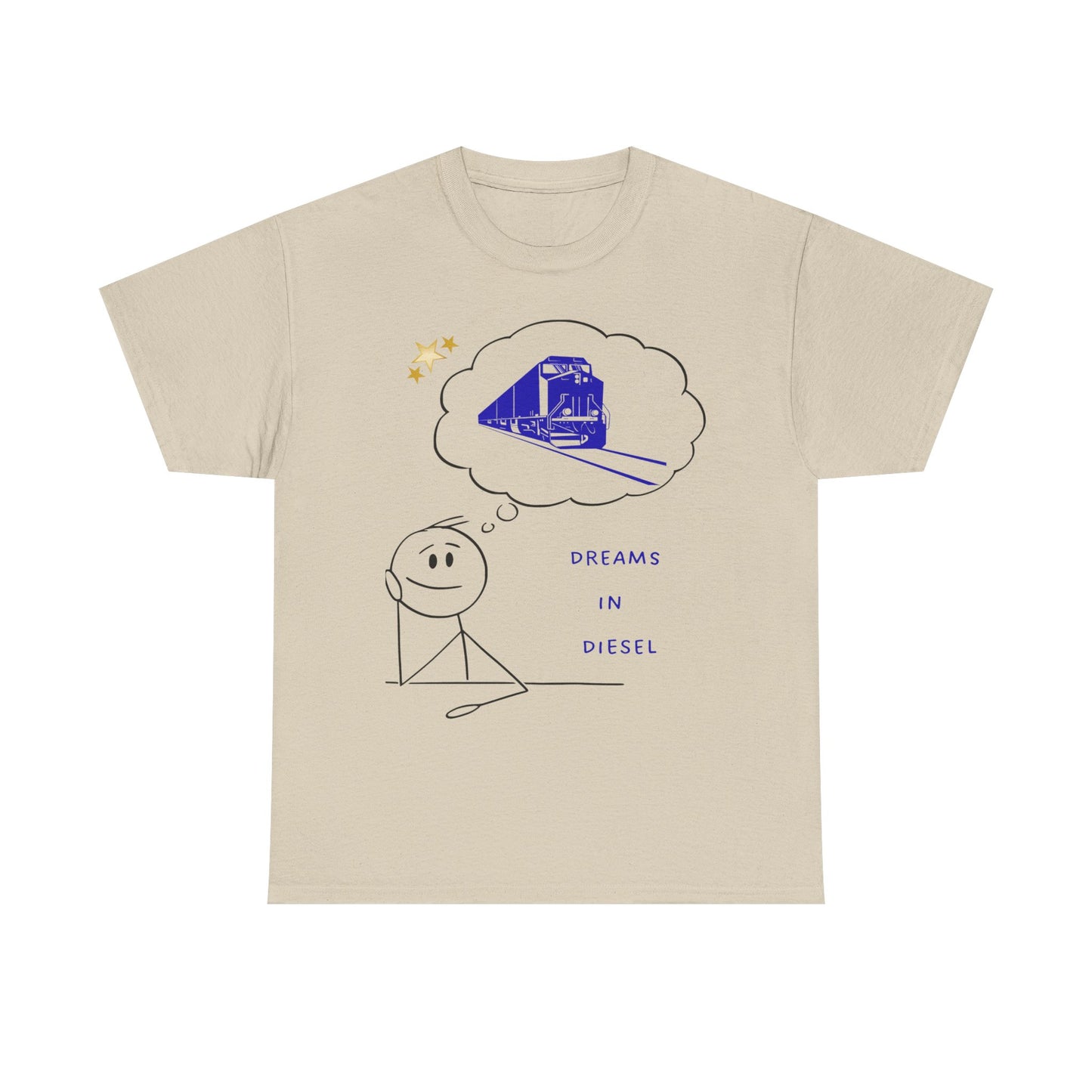Dream in Diesel diesel locomotive railfan t-shirt