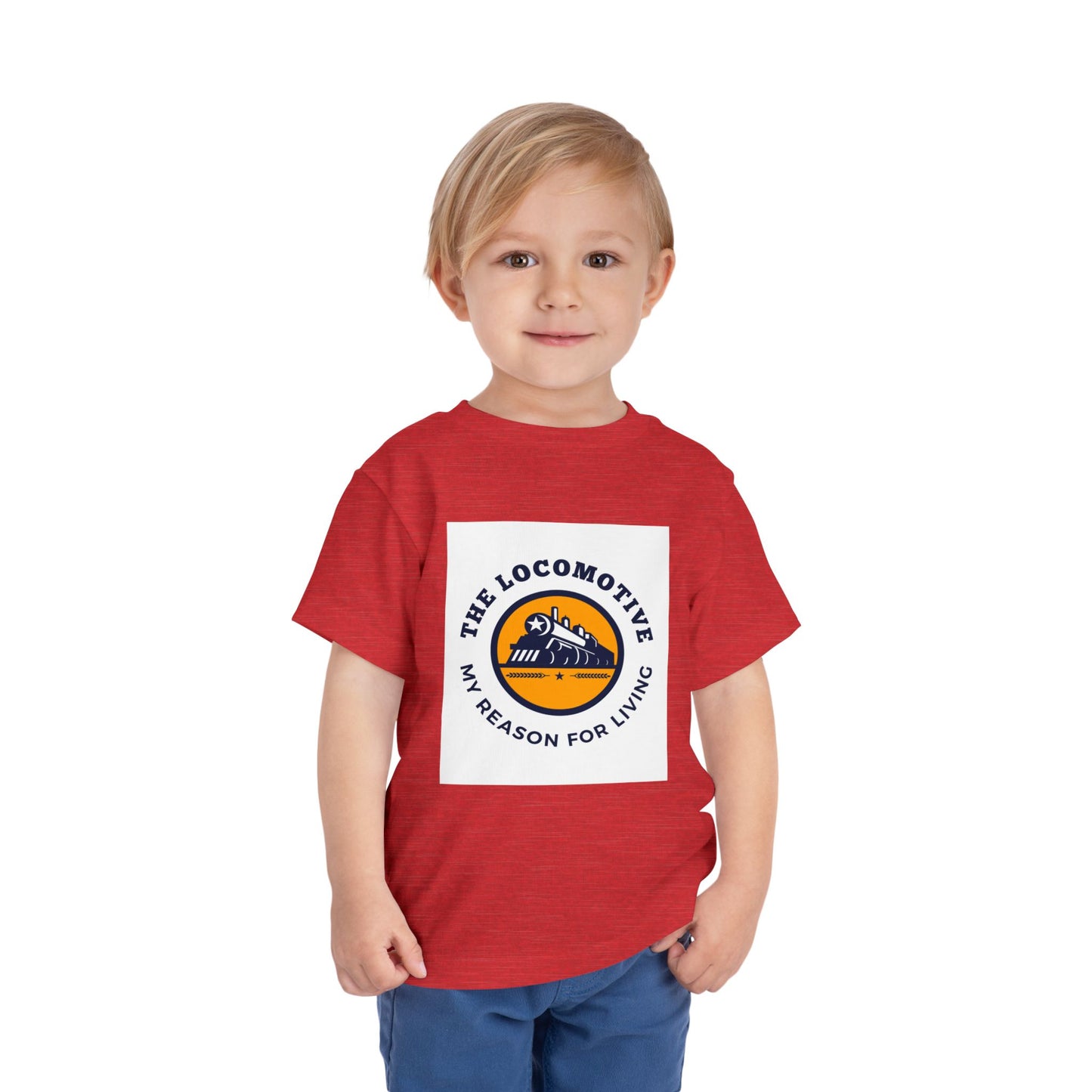 Toddler Train Lover T-Shirt | Trains Are My Happy Place Train Graphic Tee (2T–5T)