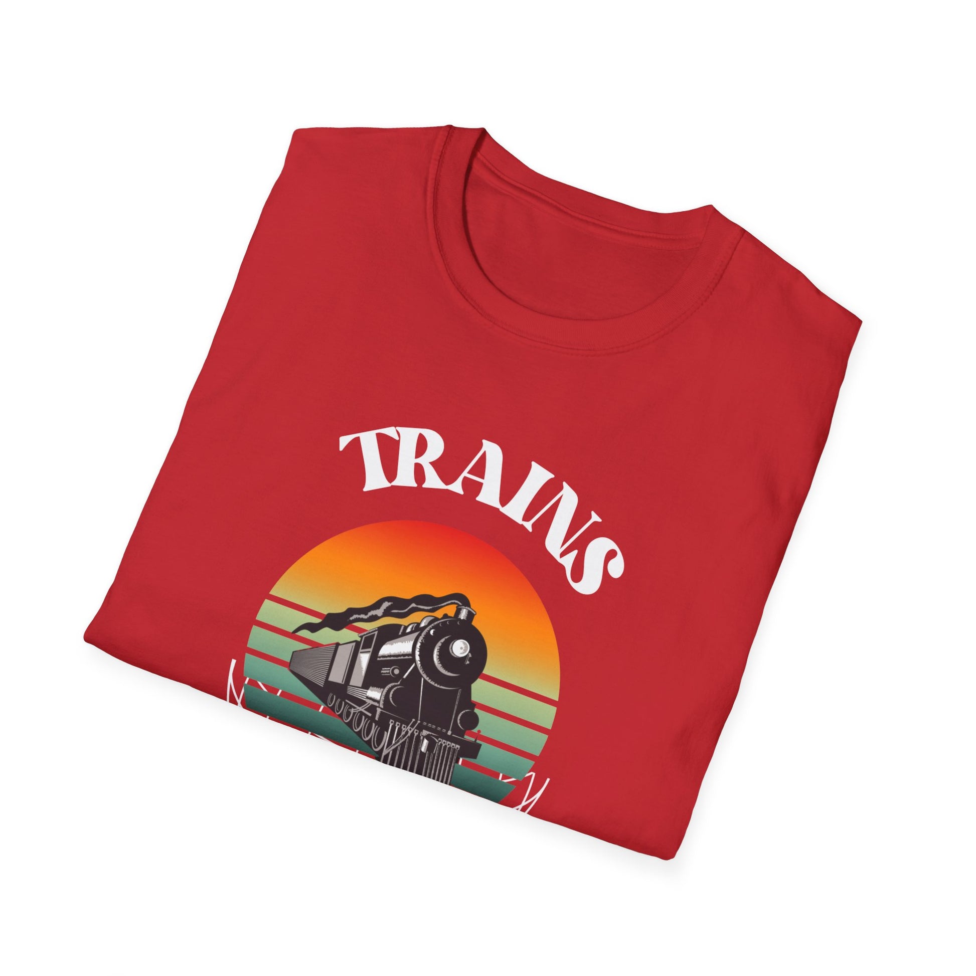 Retro Train Enthusiast T-Shirt, Vintage Train Graphic Tee