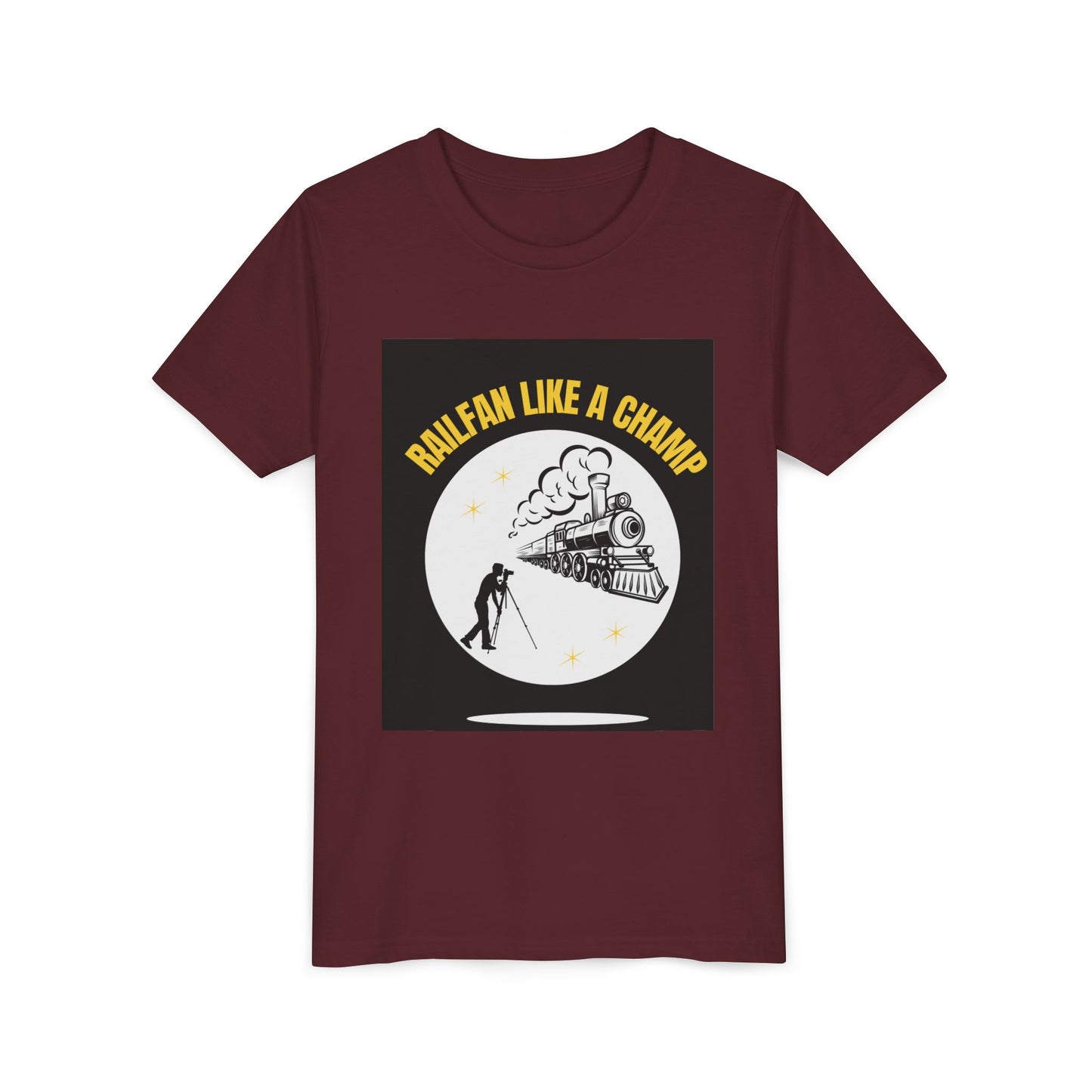 Kids Train Lover T-Shirt | Classic Railway Graphic Youth Railfan Tee