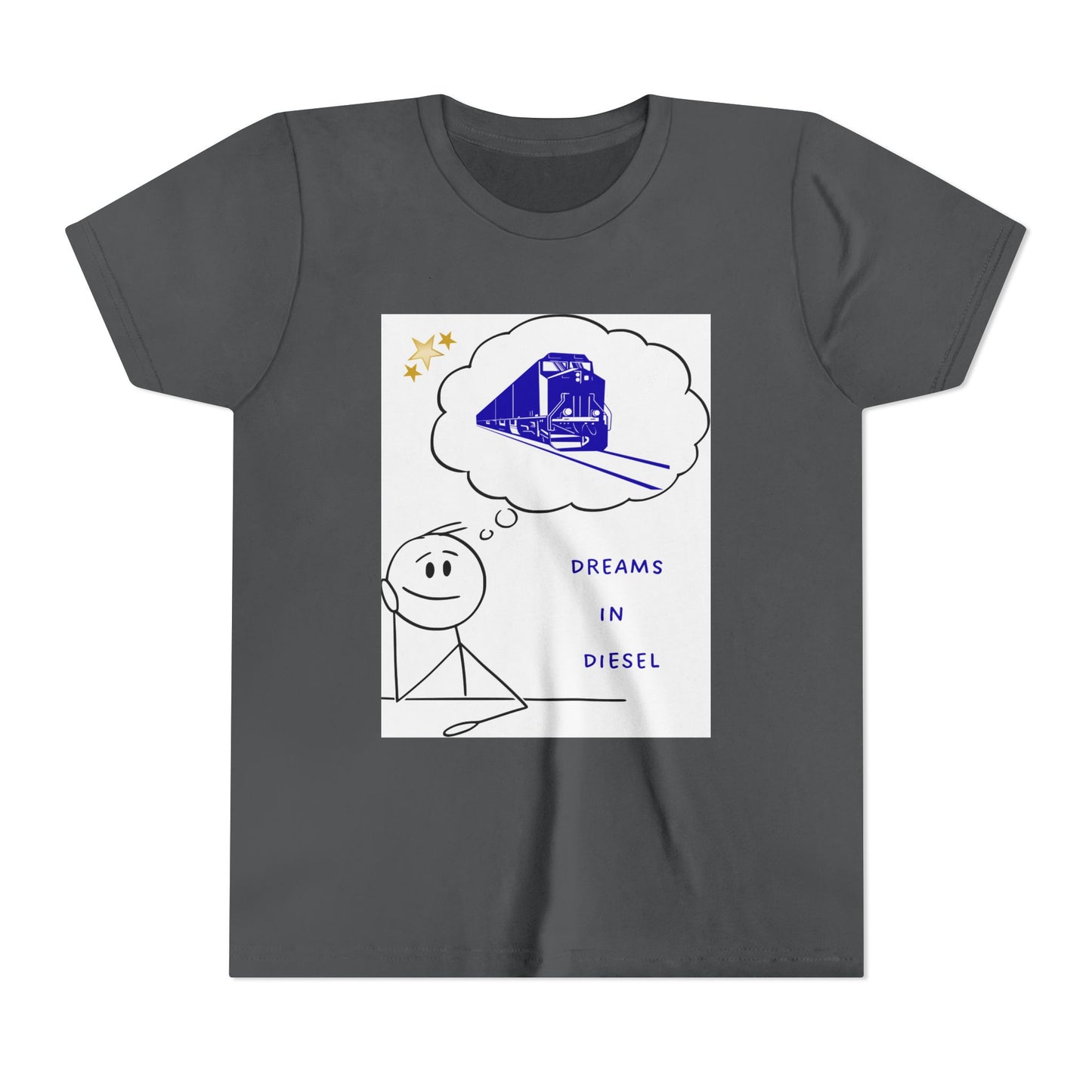 Kids Freight Train T-Shirt | Dream in Diesel Youth Railfan Tee