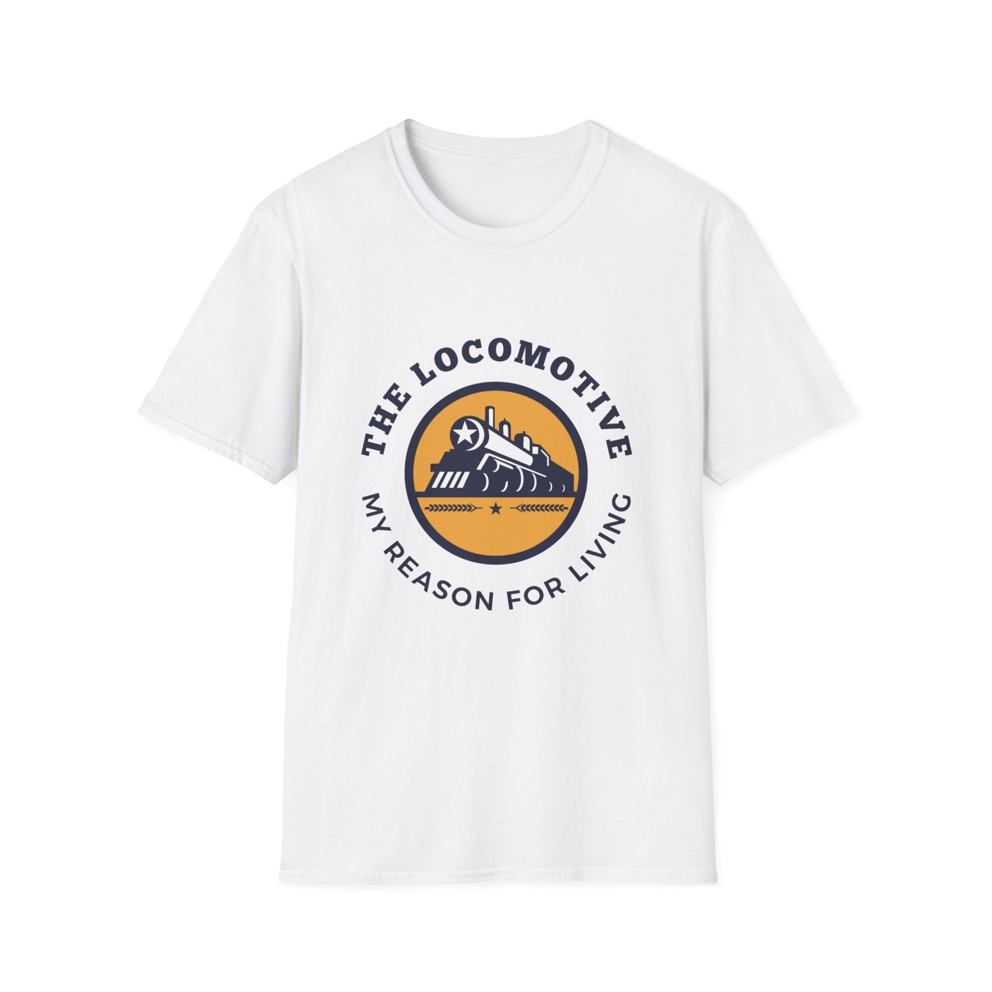 Trains Are My Happy Place – Train Lover Graphic T-Shirt