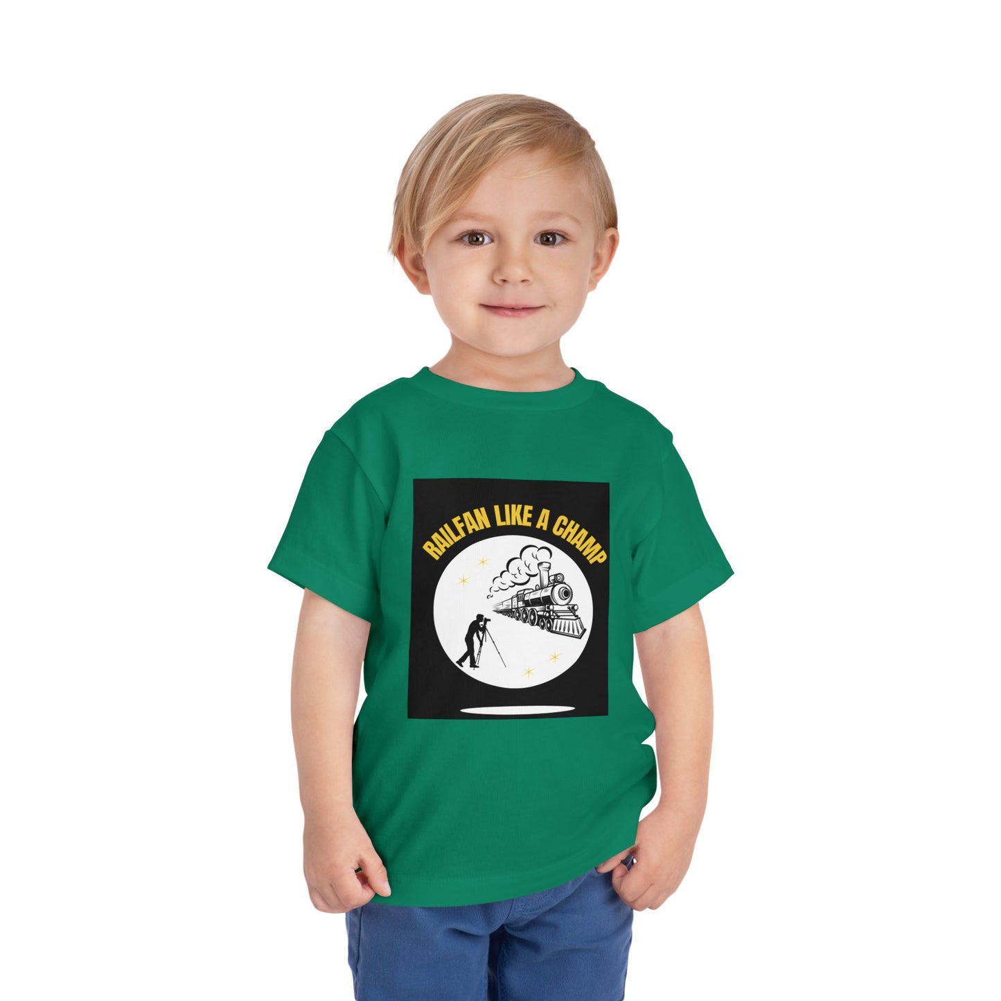 Toddler Train Lover T-Shirt | Classic Railway Graphic Train Tee (2T–5T)