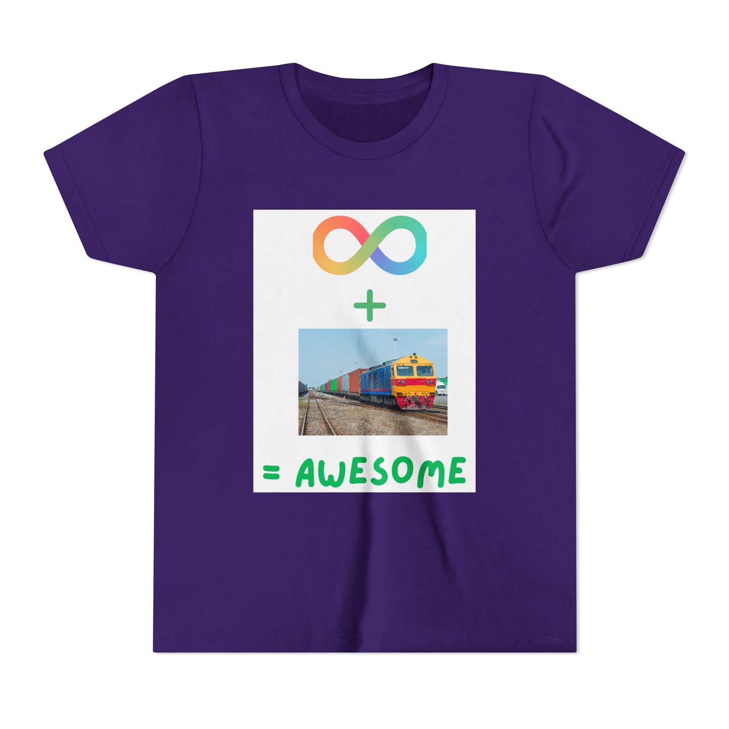 Autism Acceptance Kids Train Lover T-Shirt | Youth Special Interest Tee