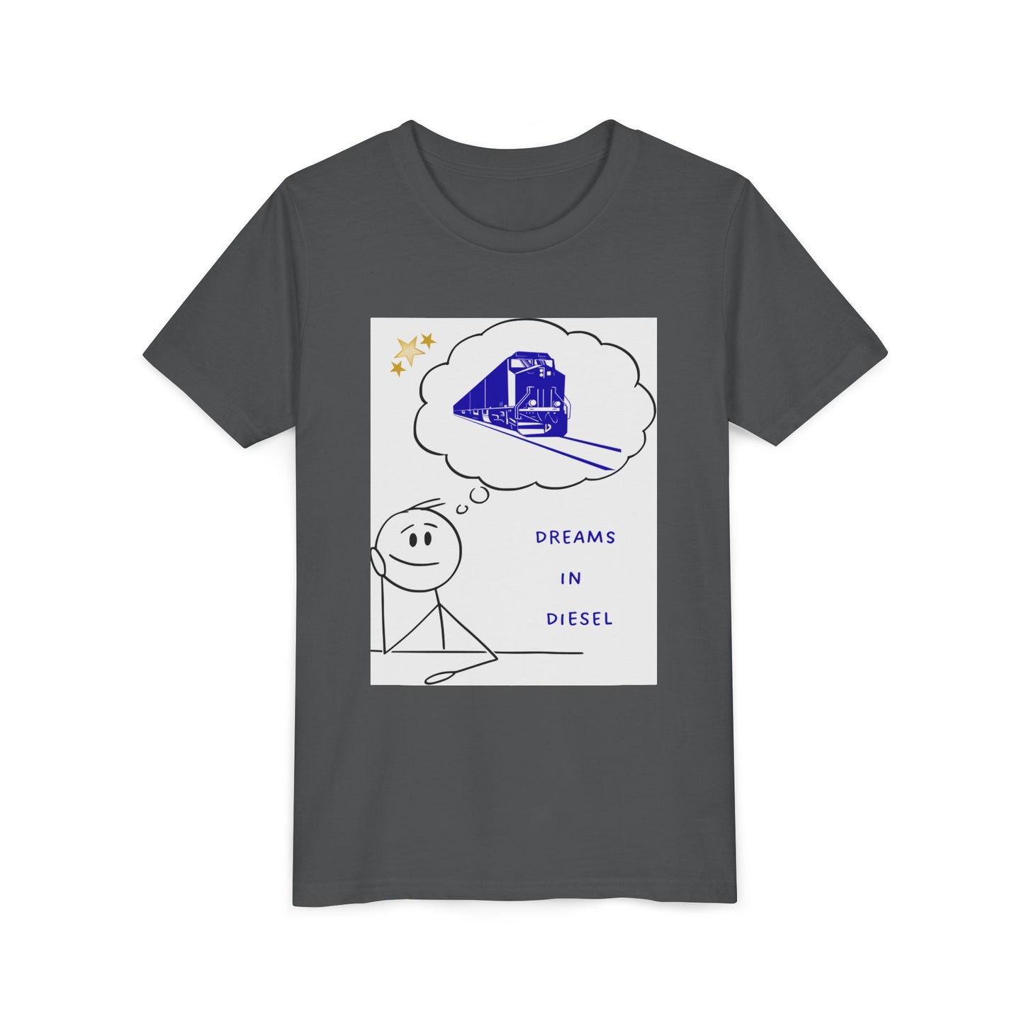 Kids Freight Train T-Shirt | Dream in Diesel Youth Railfan Tee