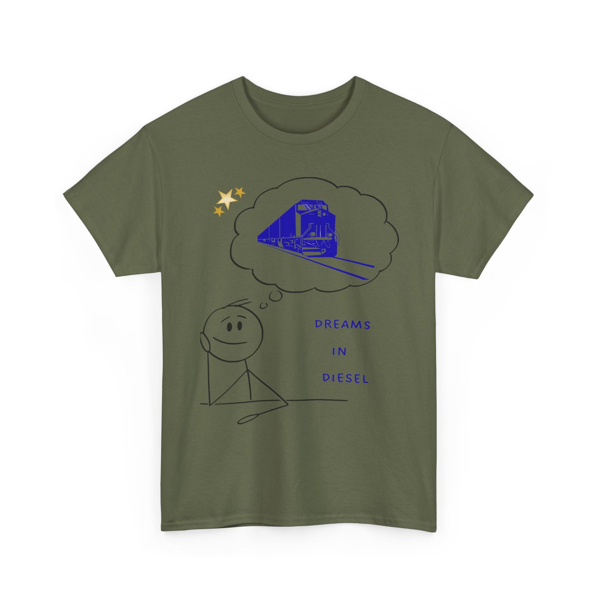 Dream in Diesel diesel locomotive railfan t-shirt